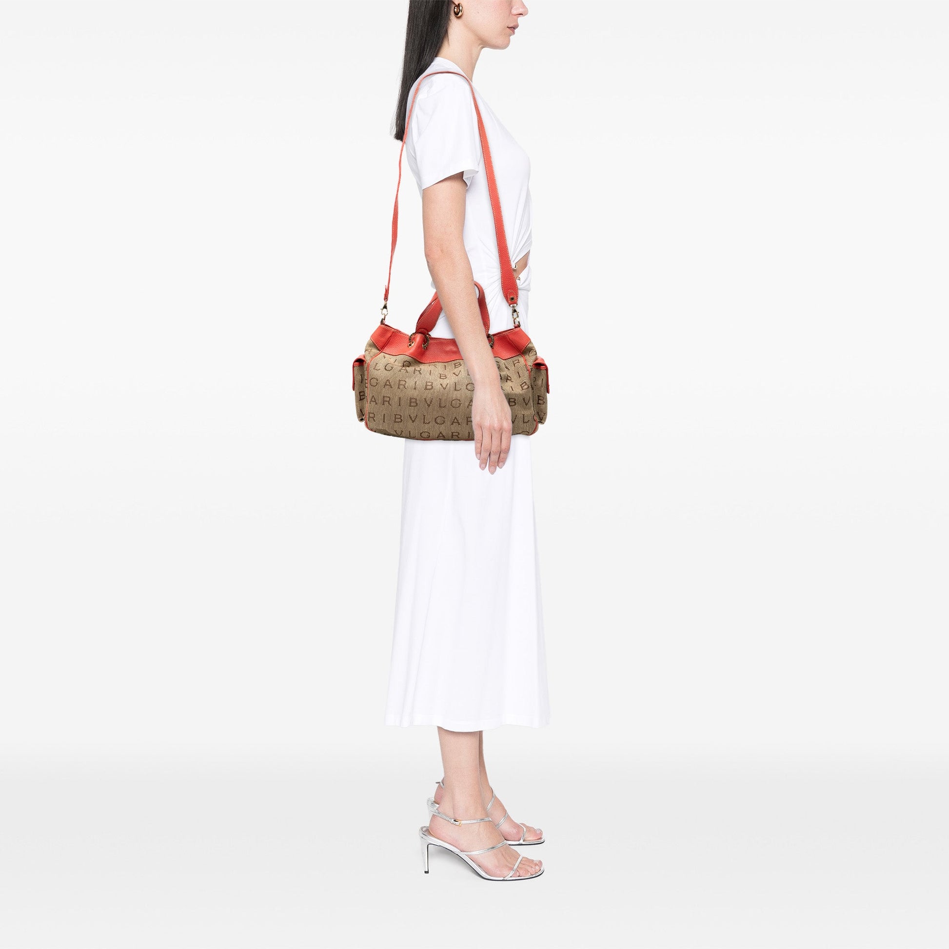 Bvlgari Logomania Canvas Satchel