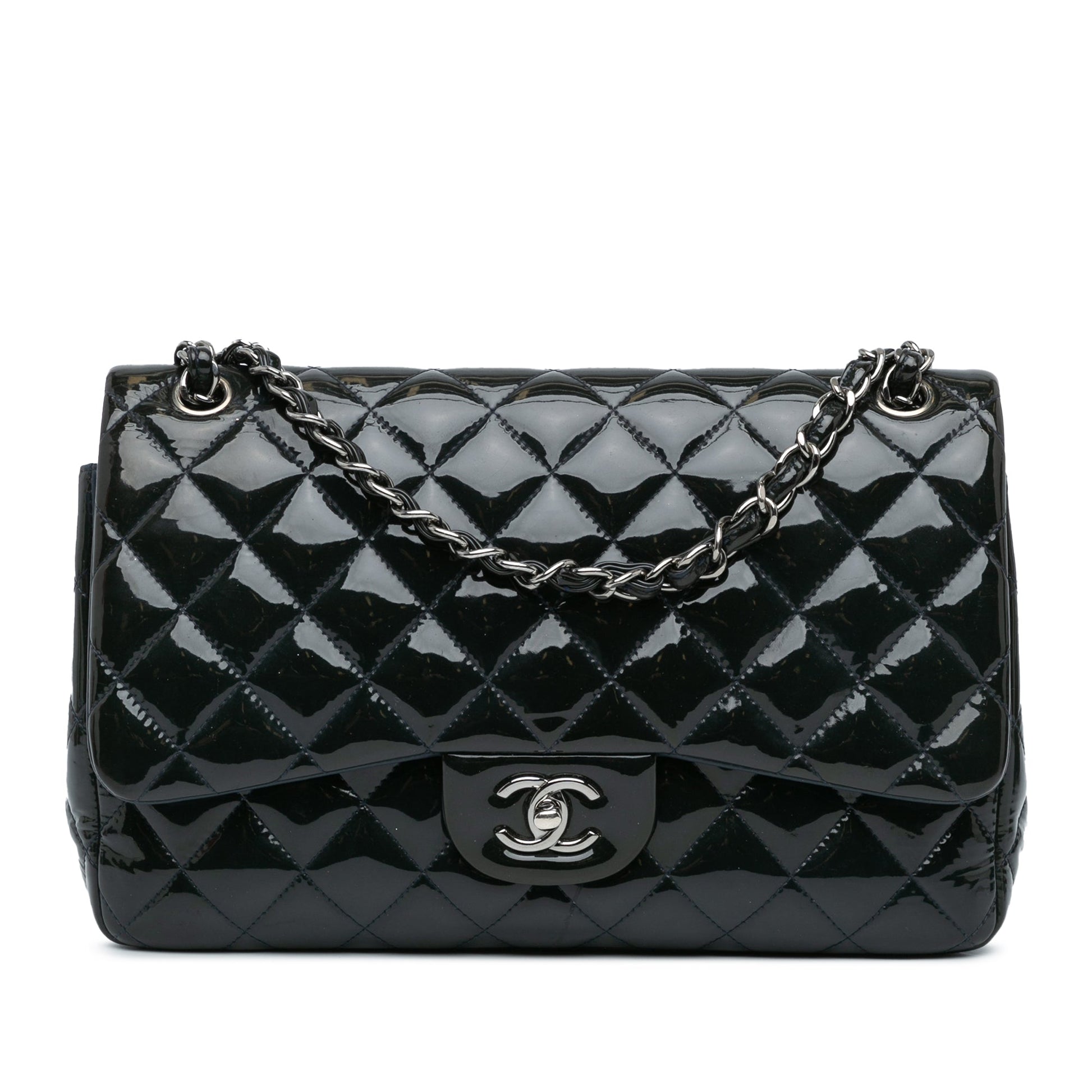 Chanel Jumbo Classic Patent Double Flap