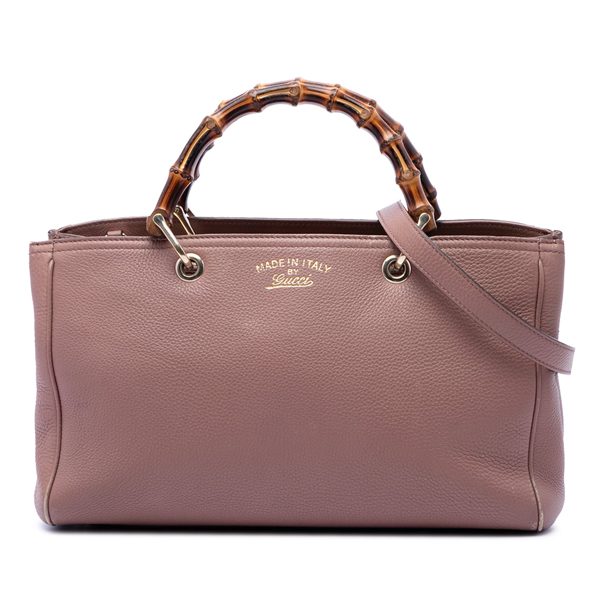 Gucci Medium Calfskin Bamboo Shopper Satchel