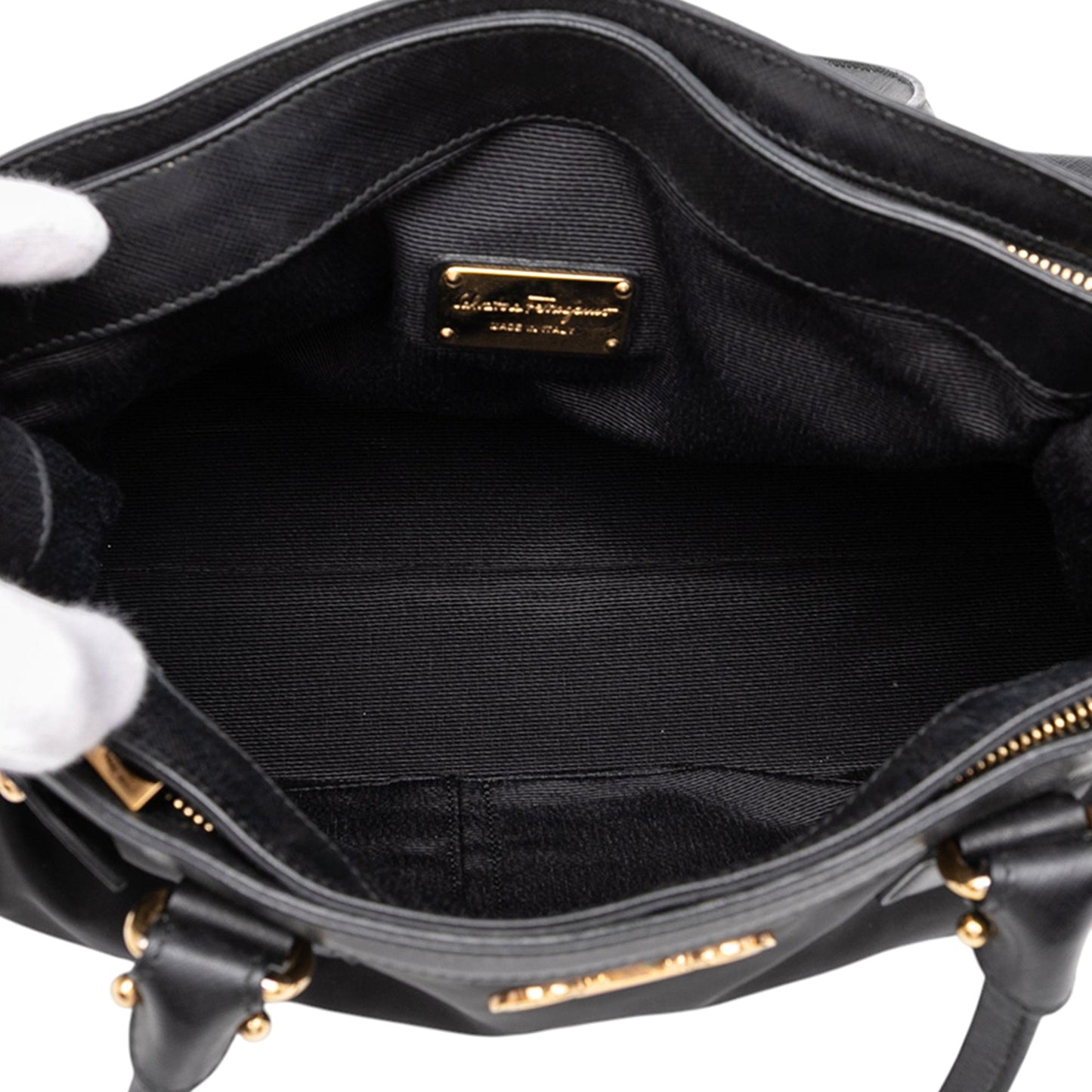Ferragamo Nylon Gancini Satchel