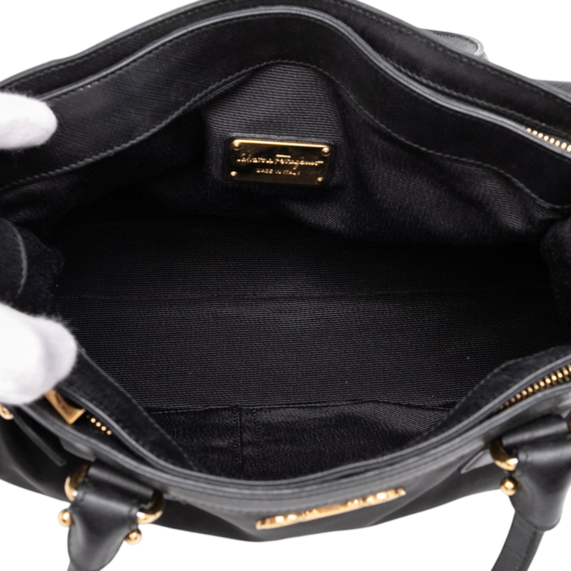 Ferragamo Nylon Gancini Satchel
