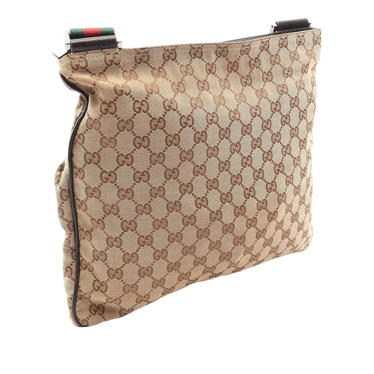 Gucci GG Canvas Web Double Pocket Crossbody