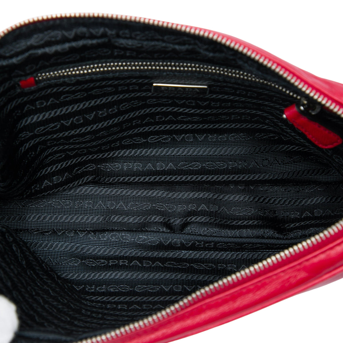 Prada Vitello Daino Grommet Chain Shoulder Bag