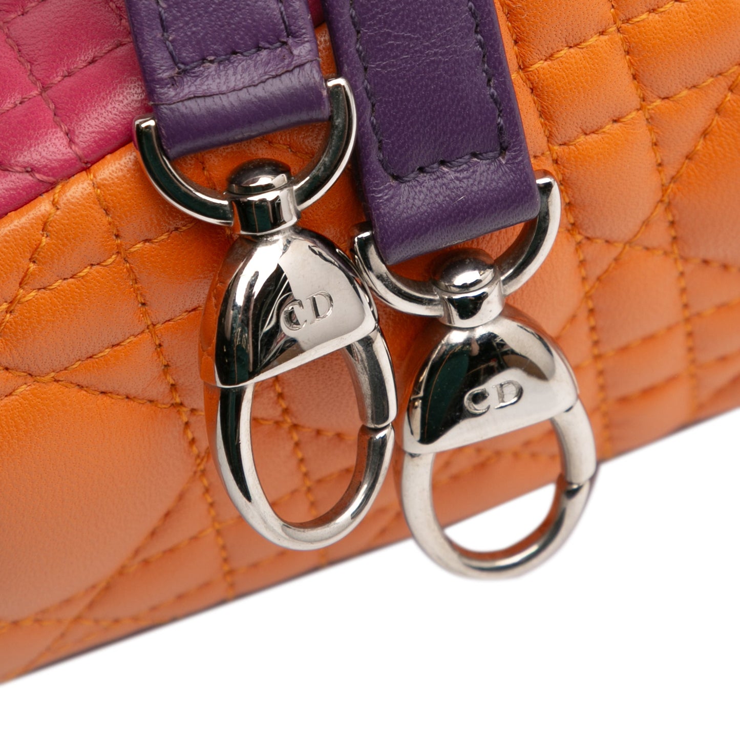 Dior Medium Tricolor Lambskin Cannage Lady Dior