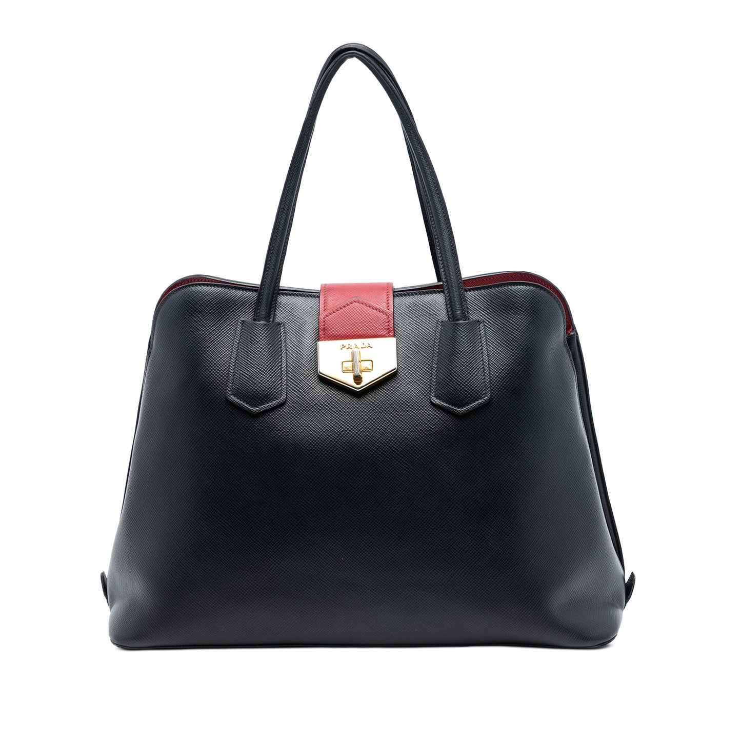 Prada Saffiano Cuir Convertible Top Handle Bag
