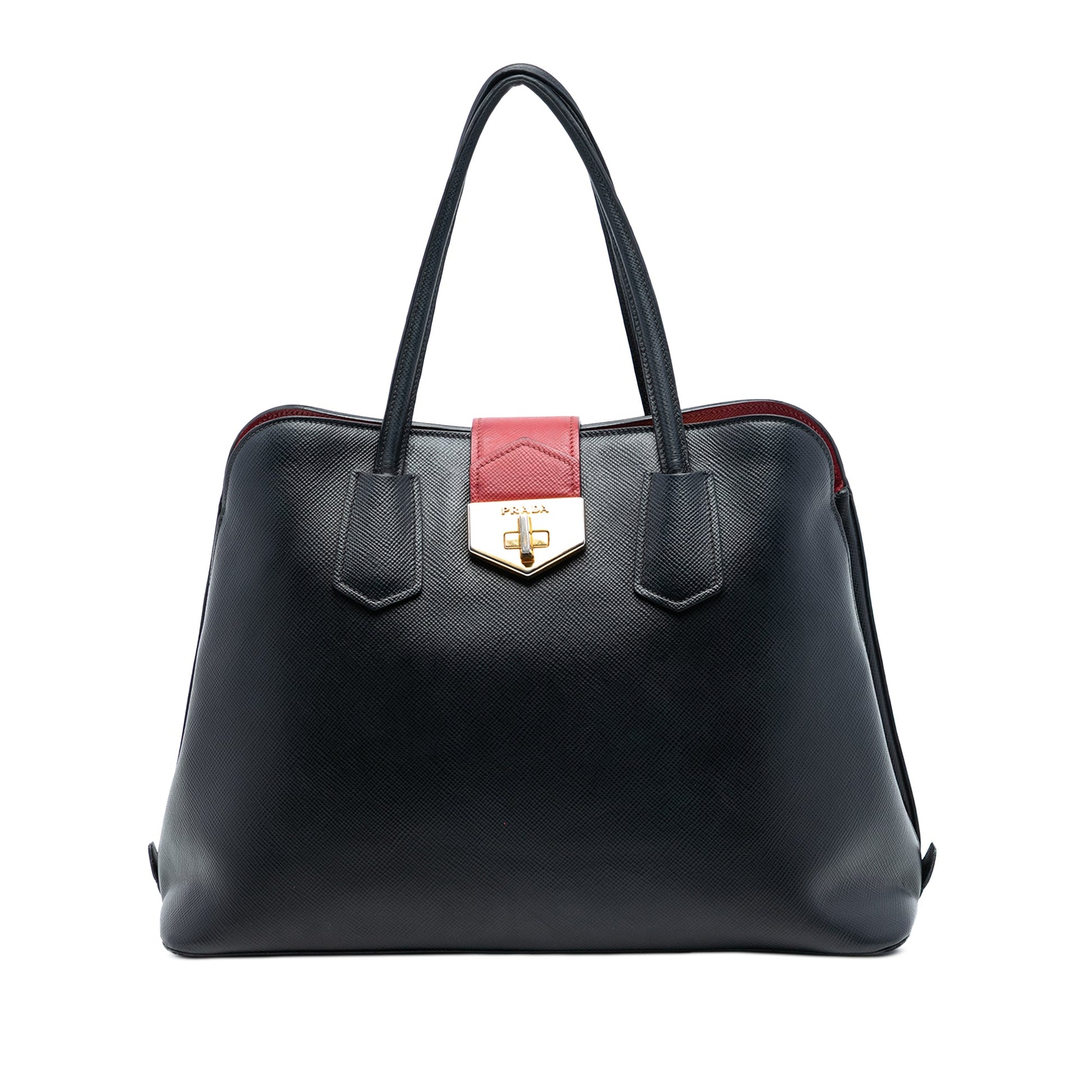 Prada Saffiano Cuir Convertible Top Handle Bag