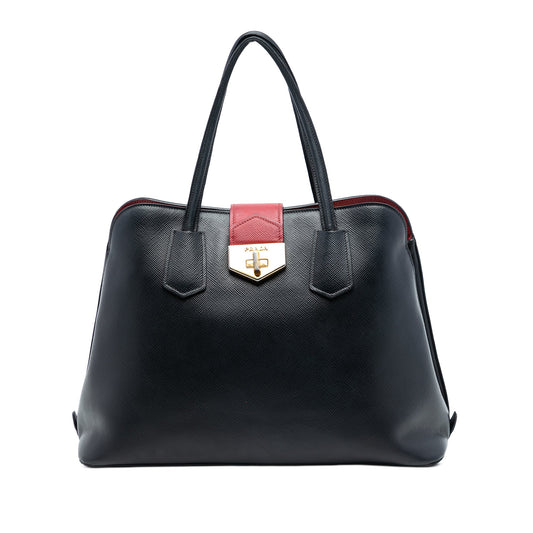 Prada Saffiano Cuir Convertible Top Handle Bag