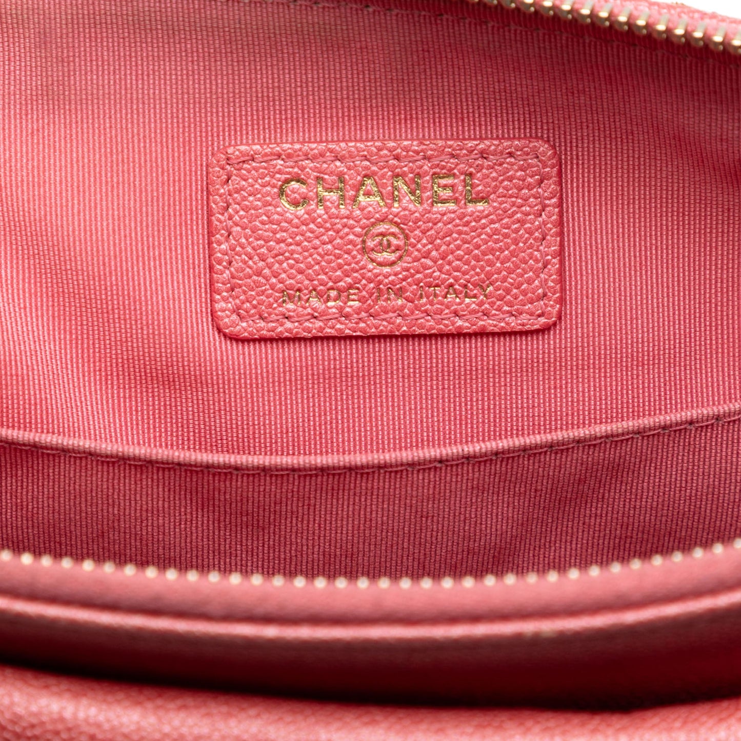 Chanel Medium Iridescent Quilted Caviar Flap Cosmetic Case