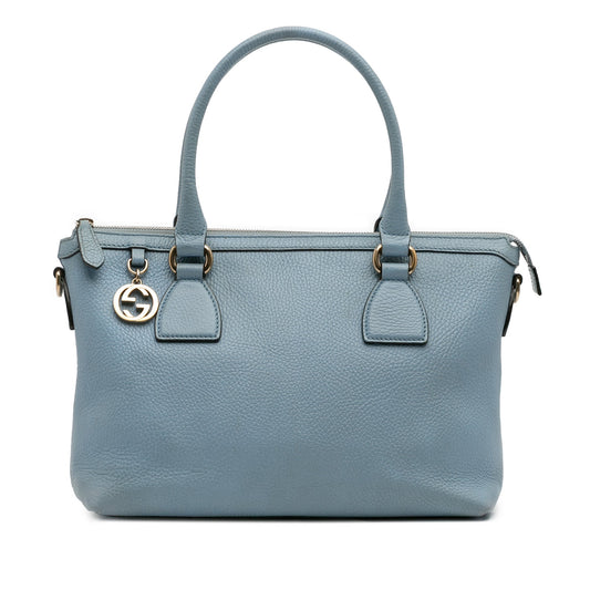 Gucci Leather Interlocking G Charmy Satchel