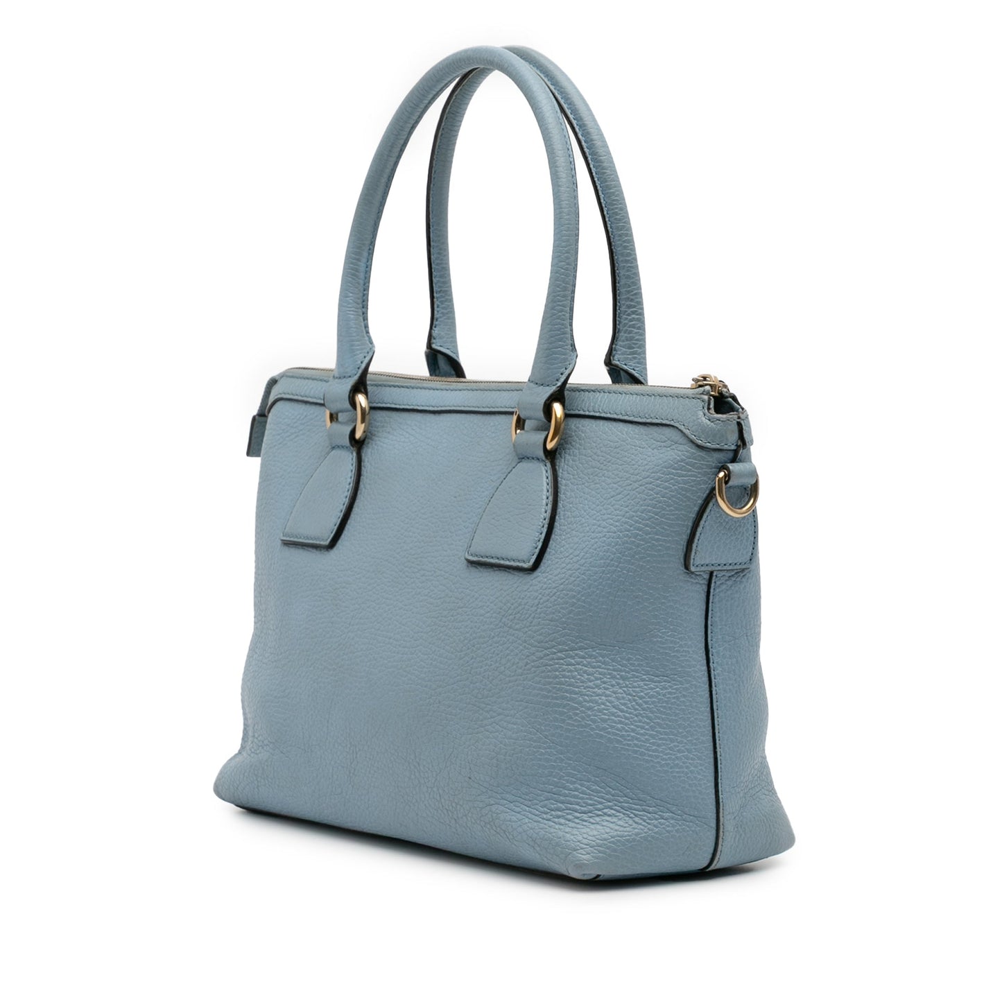 Gucci Leather Interlocking G Charmy Satchel