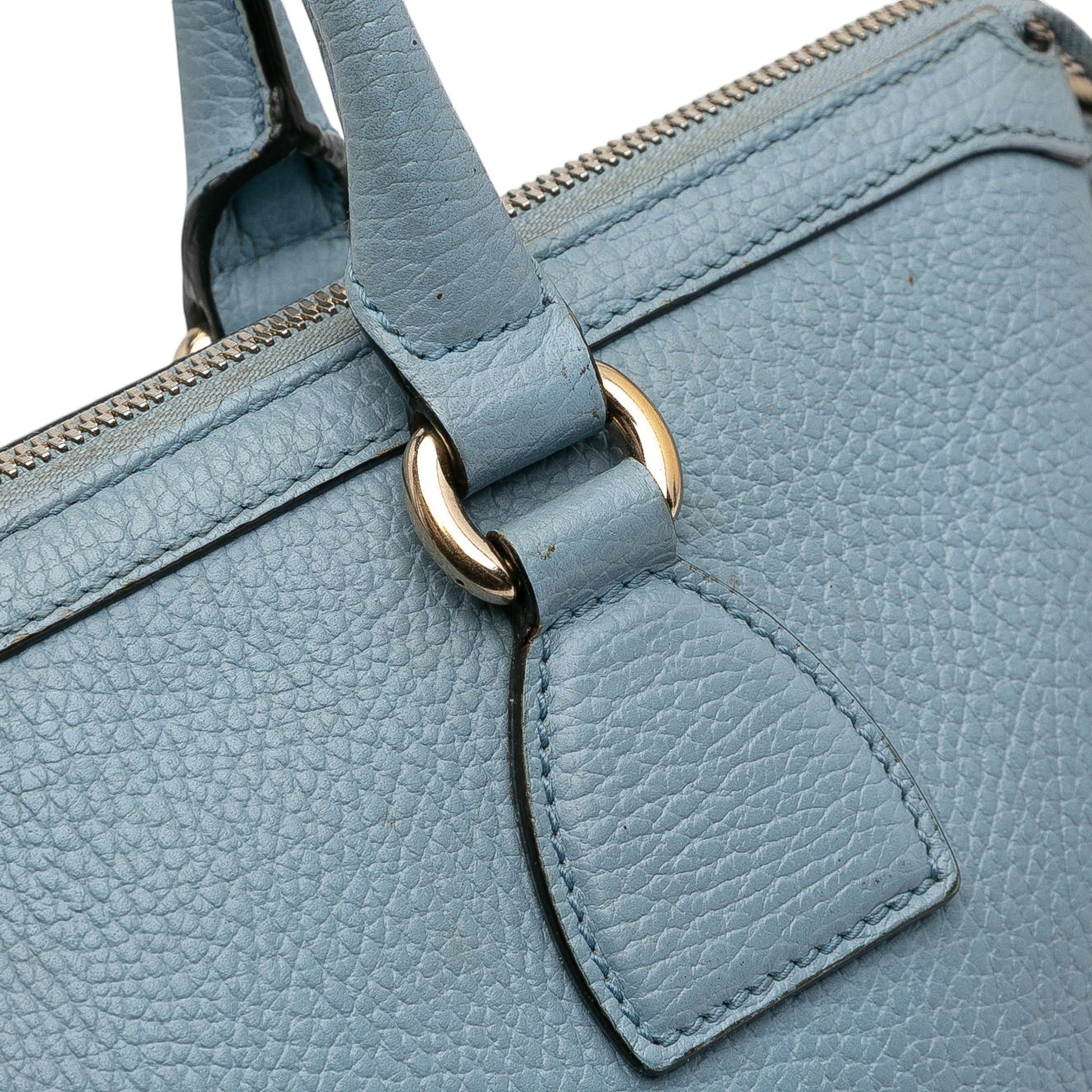 Gucci Leather Interlocking G Charmy Satchel