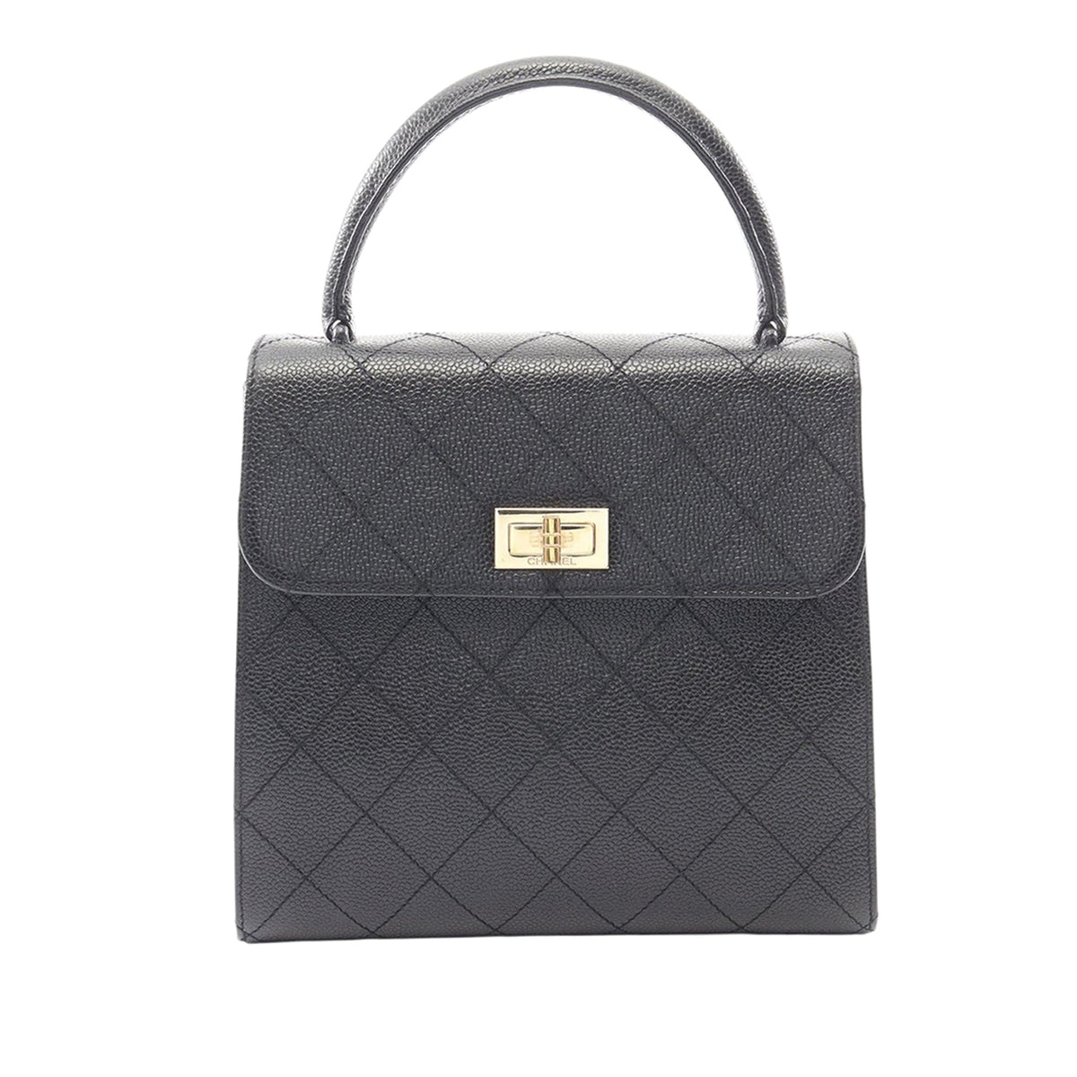 Chanel Reissue 2.55 Quilted Caviar Top Handle Flap