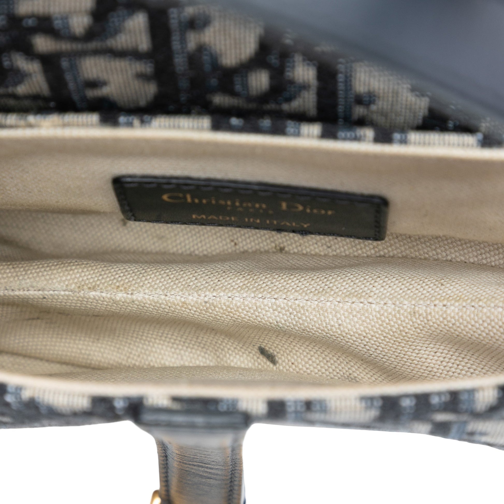 Dior Mini Oblique Canvas Saddle Bag
