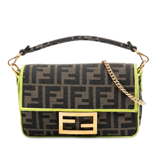 Fendi Mini Zucca Canvas 1974 Roma Amor Baguette Crossbody