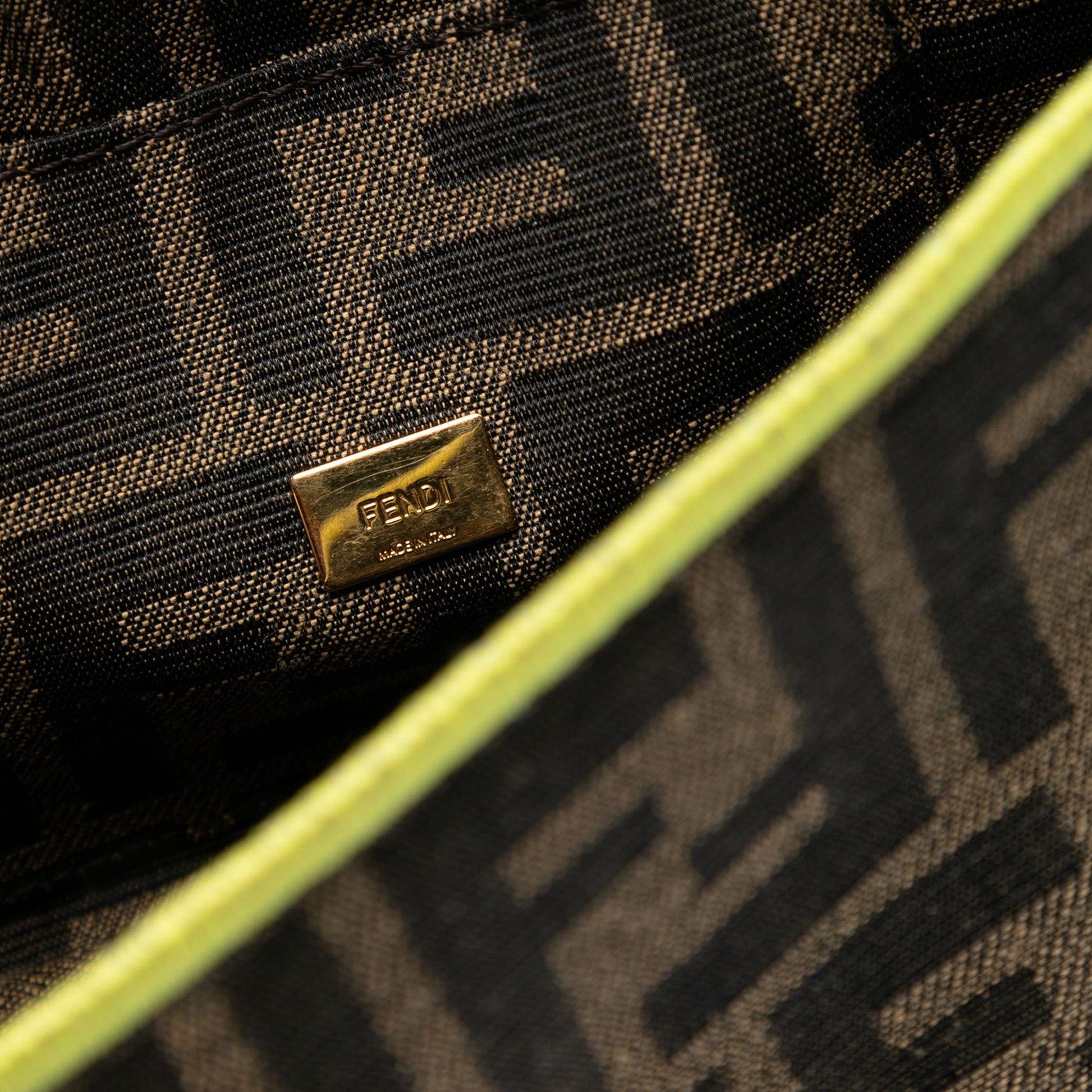 Fendi Mini Zucca Canvas 1974 Roma Amor Baguette Crossbody