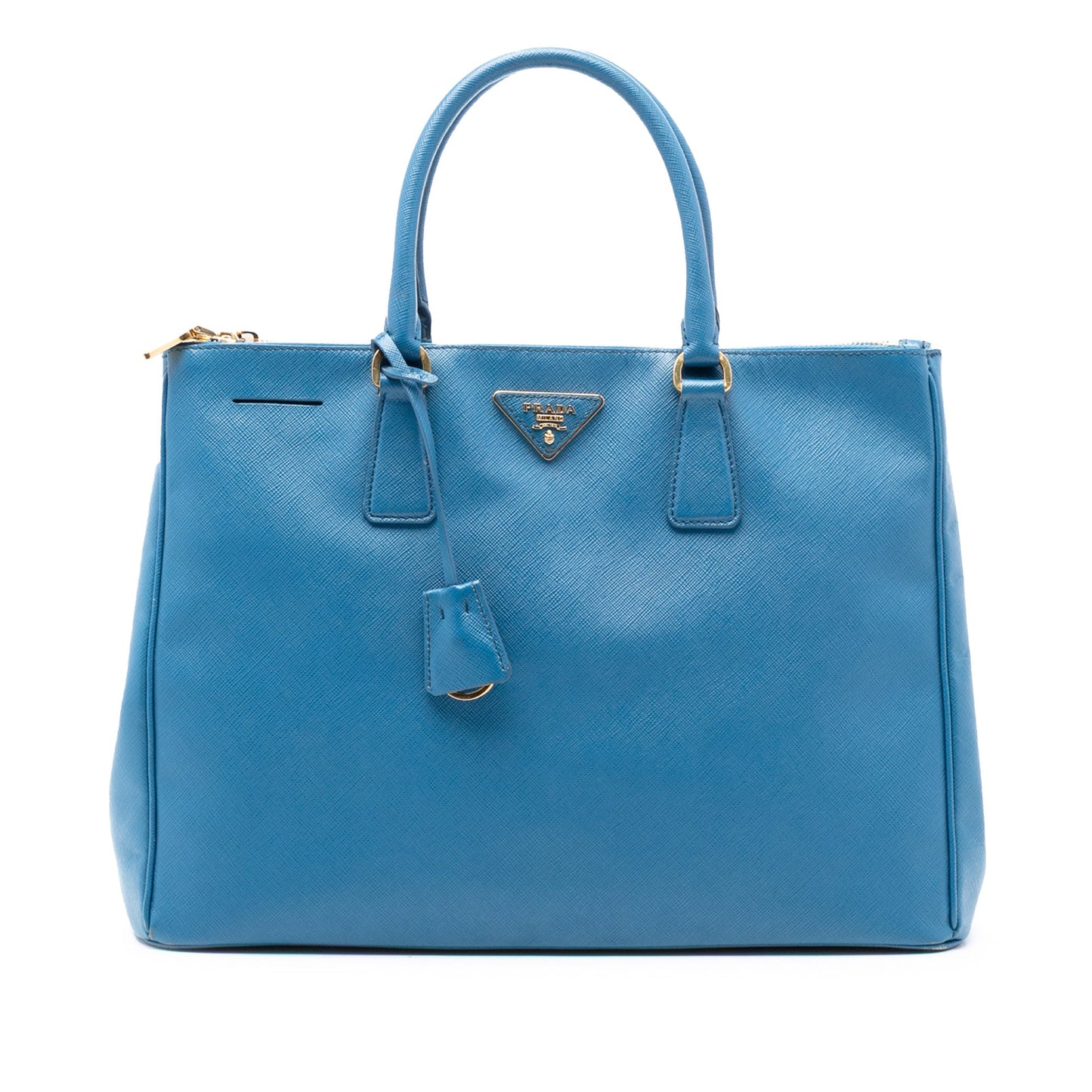 Large Saffiano Lux Galleria Double Zip Satchel