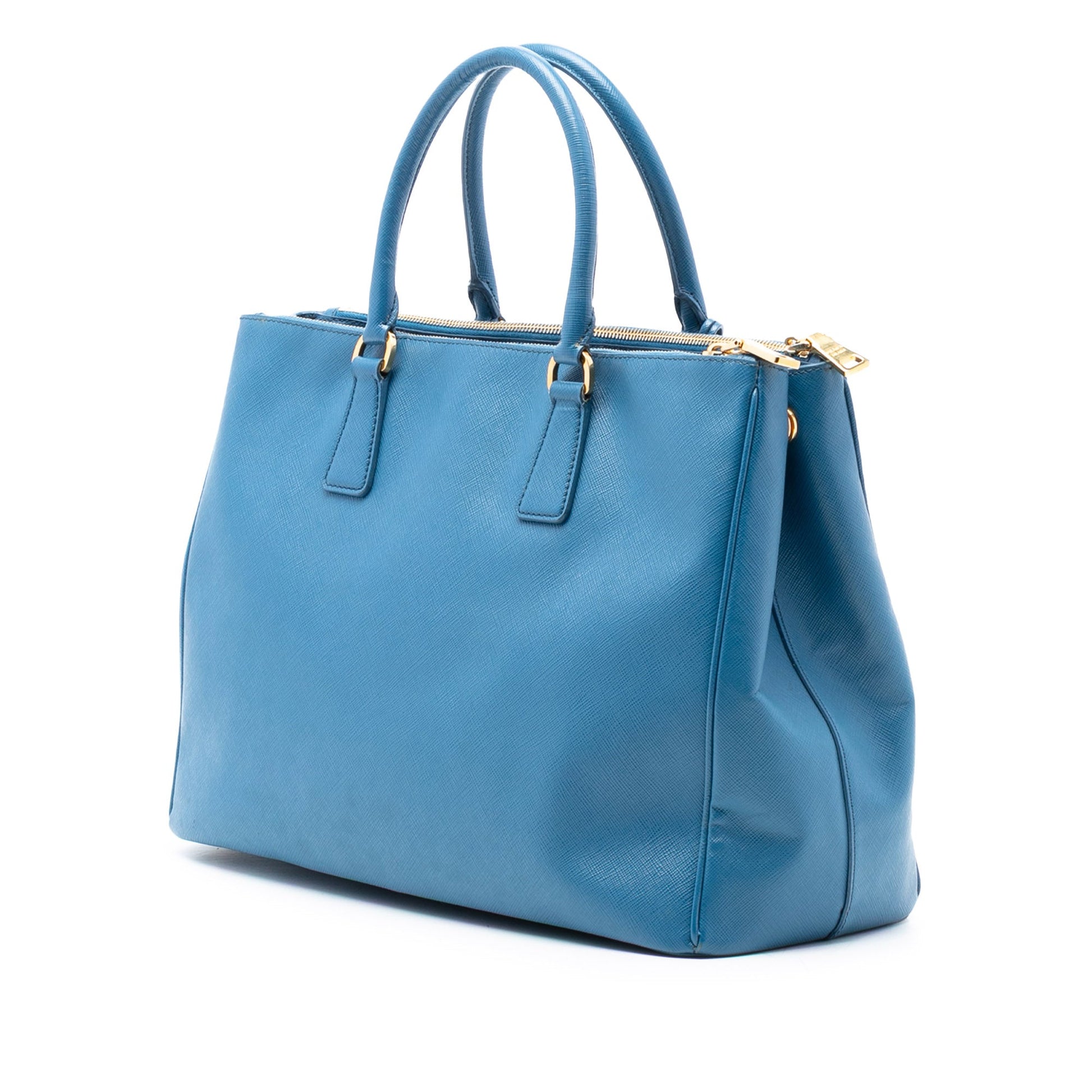 Large Saffiano Lux Galleria Double Zip Satchel