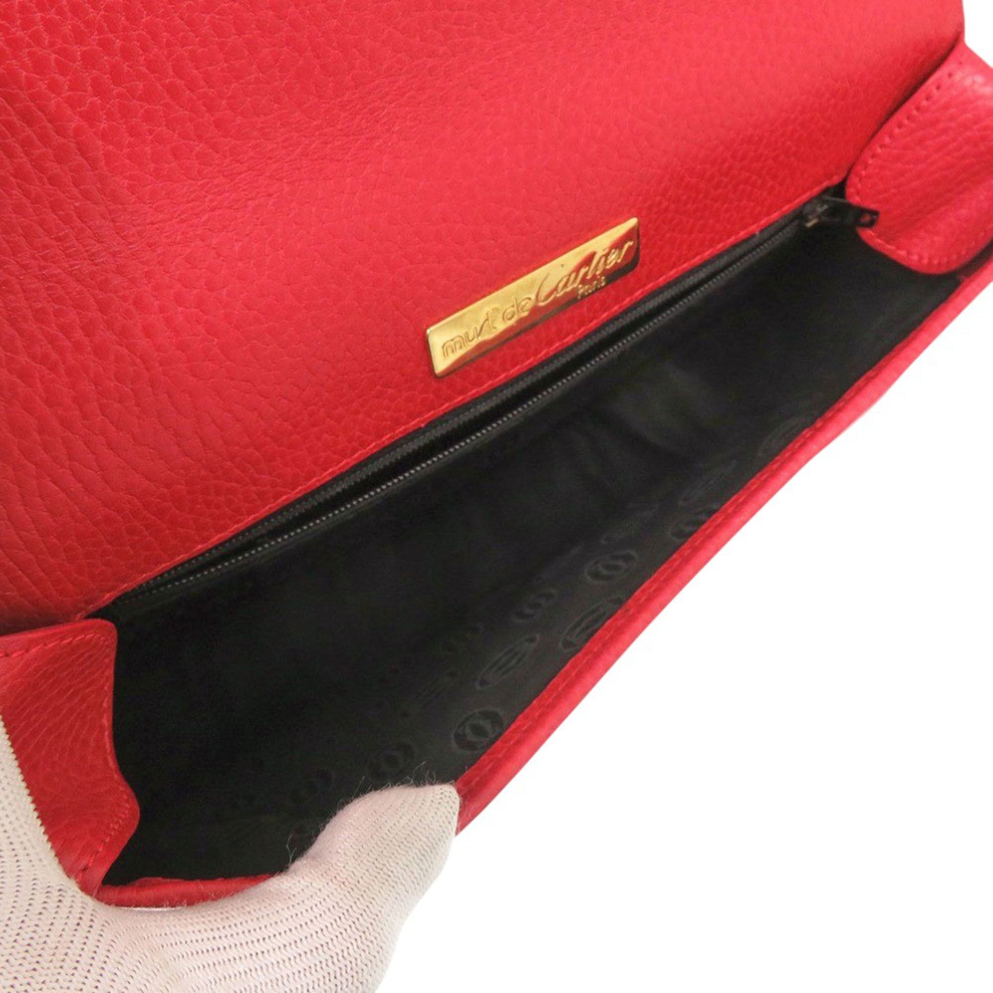 Cartier Must de Cartier Leather Shoulder Bag
