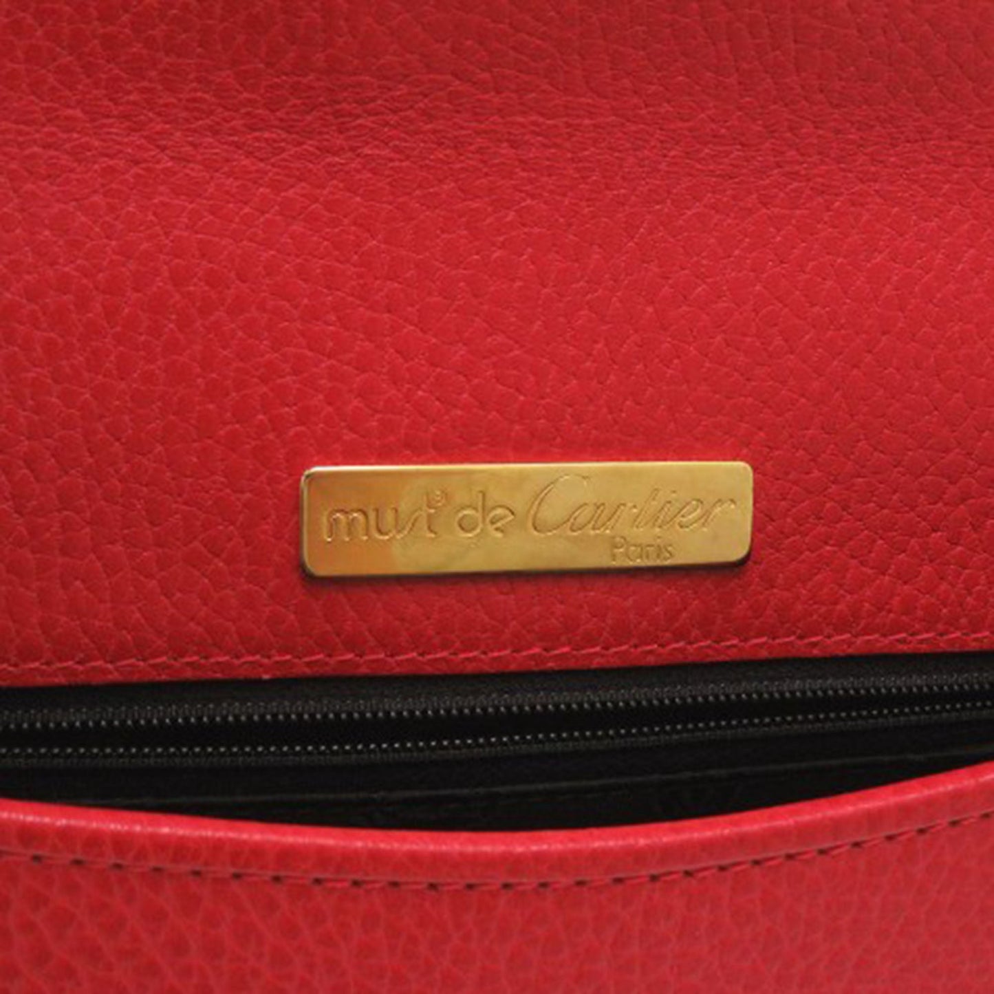 Cartier Must de Cartier Leather Shoulder Bag