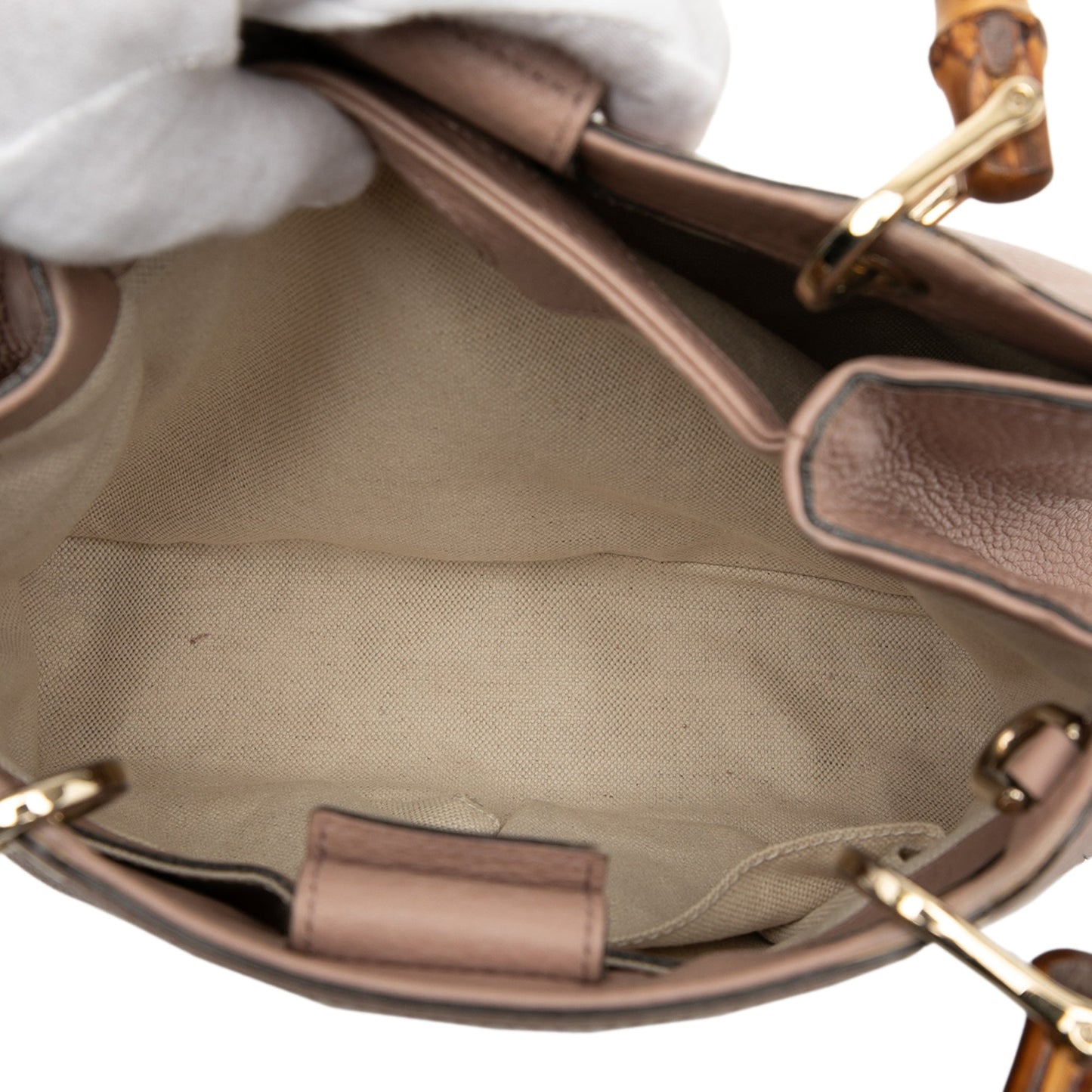 Gucci Small Calfskin Bamboo Shopper Satchel