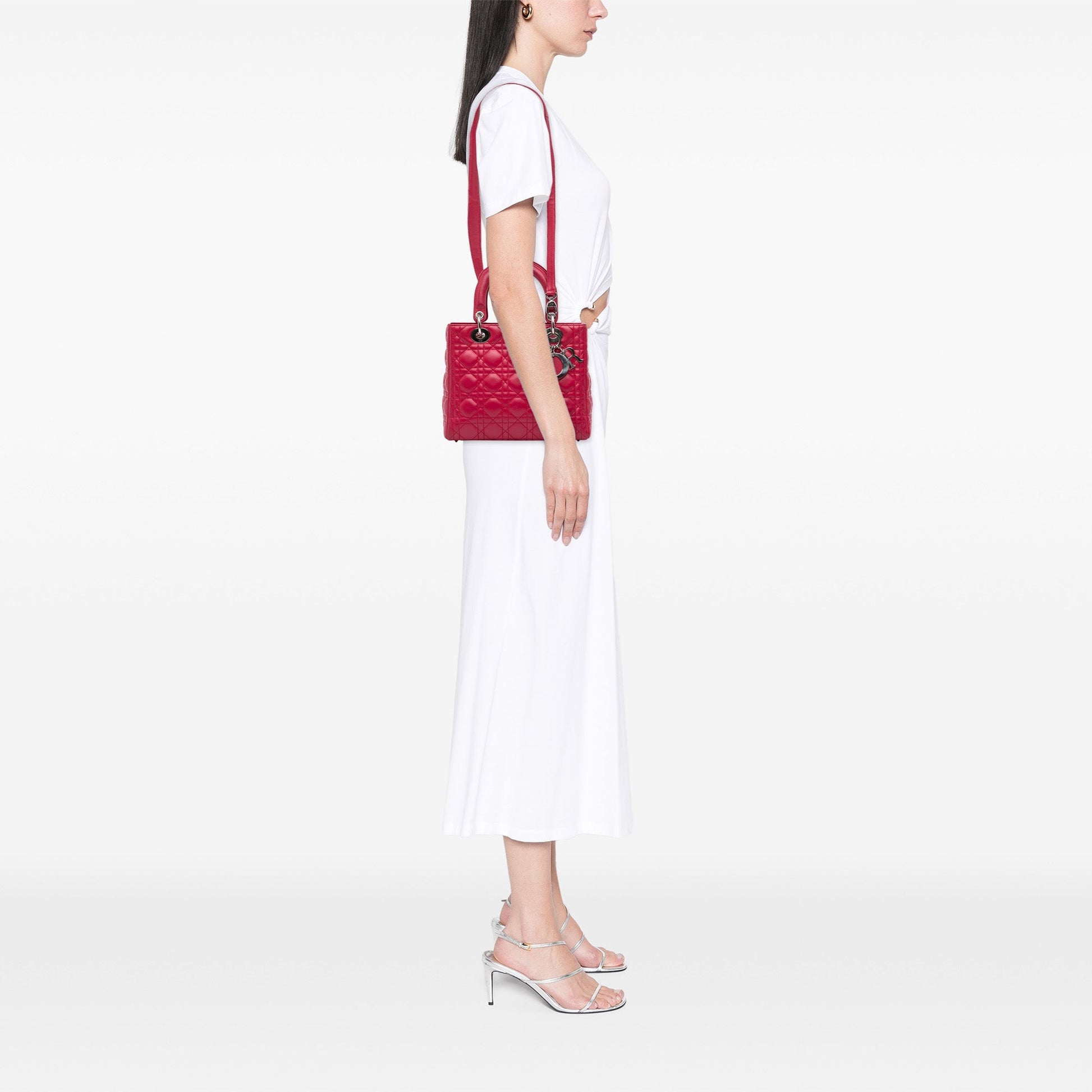 Dior Medium Lambskin Cannage Lady Dior