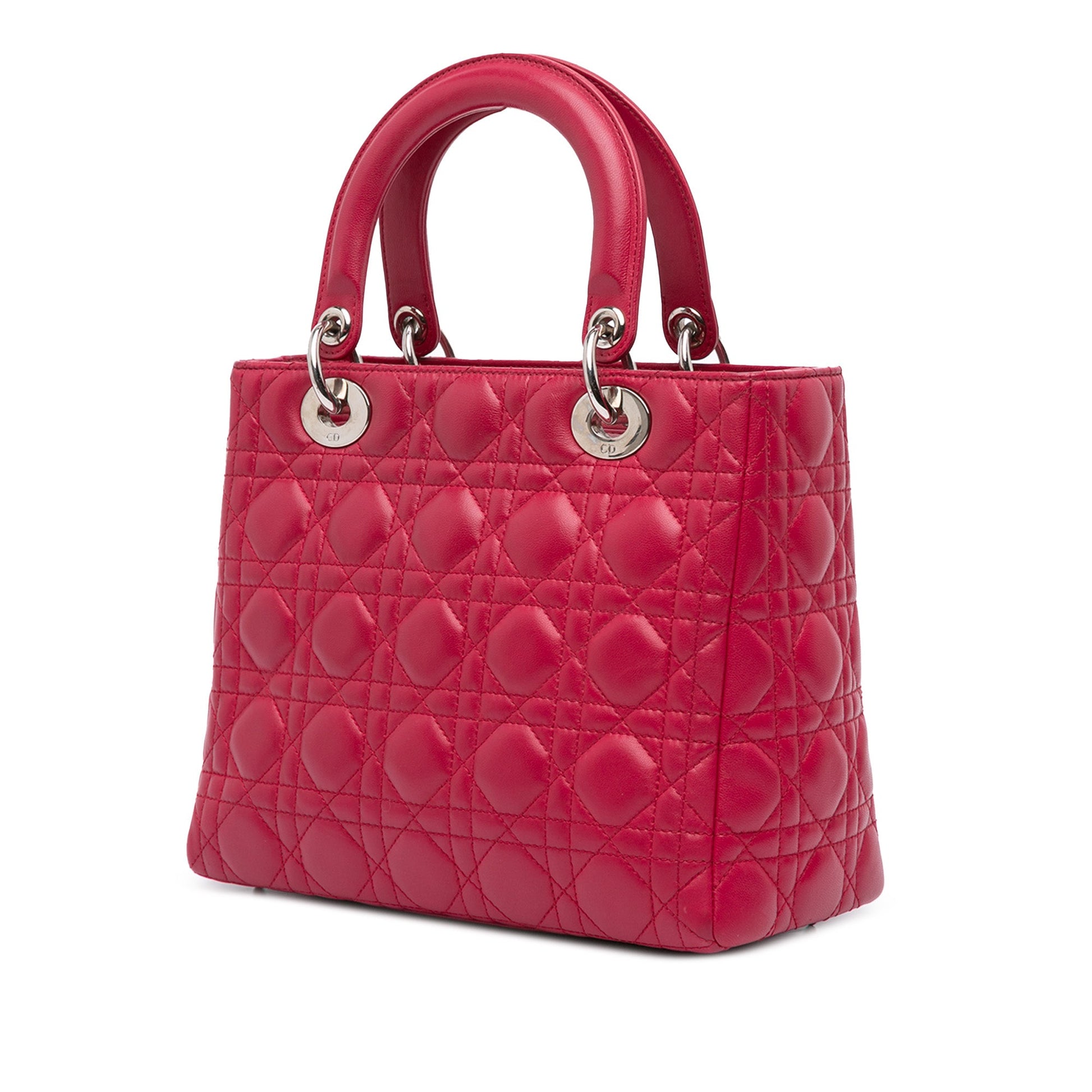 Dior Medium Lambskin Cannage Lady Dior