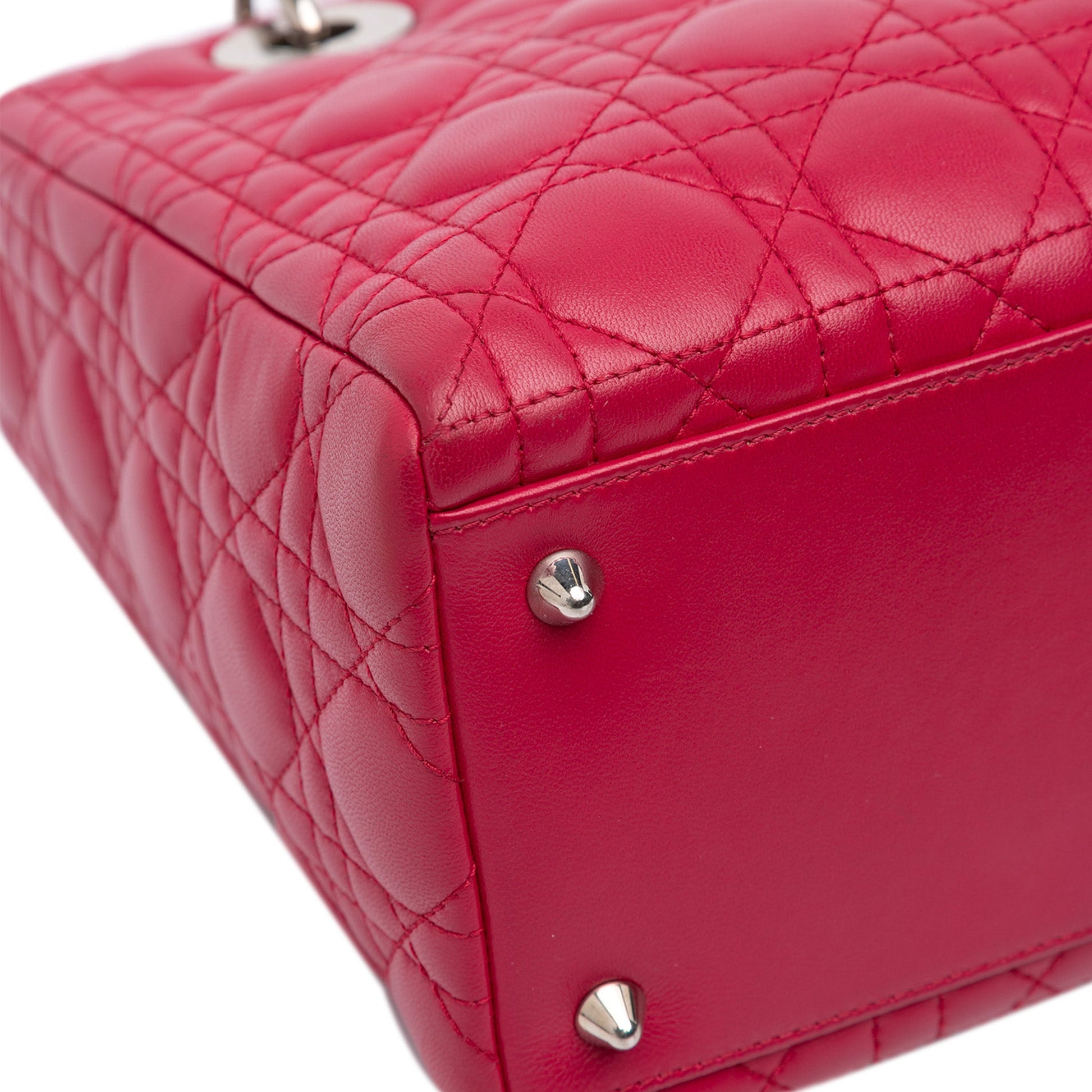 Dior Medium Lambskin Cannage Lady Dior