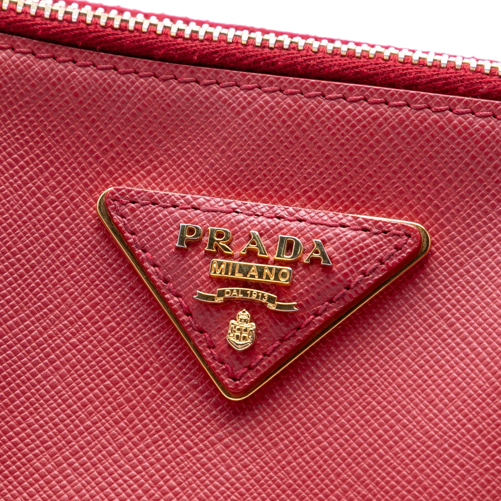 Prada Large Saffiano Lux Galleria Double Zip Satchel
