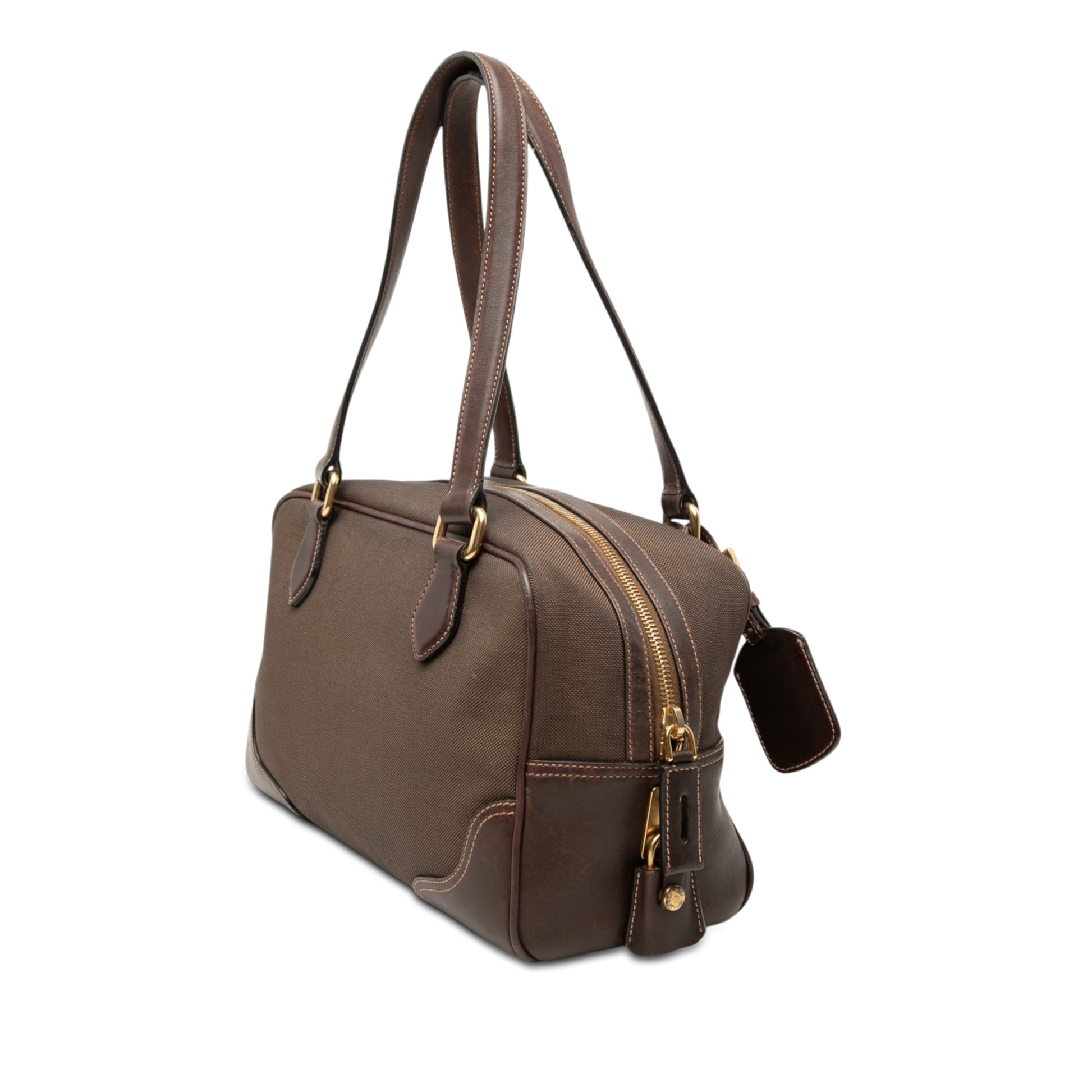 Prada Canvas Canapa Logo Satchel