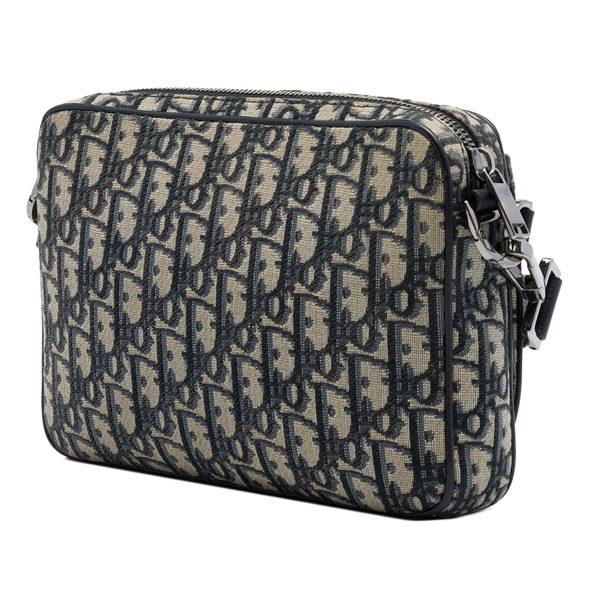 Dior Oblique Canvas Saddle Triple Pouch — Blue