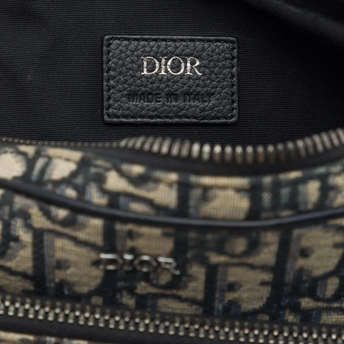 Dior Oblique Canvas Saddle Triple Pouch — Blue