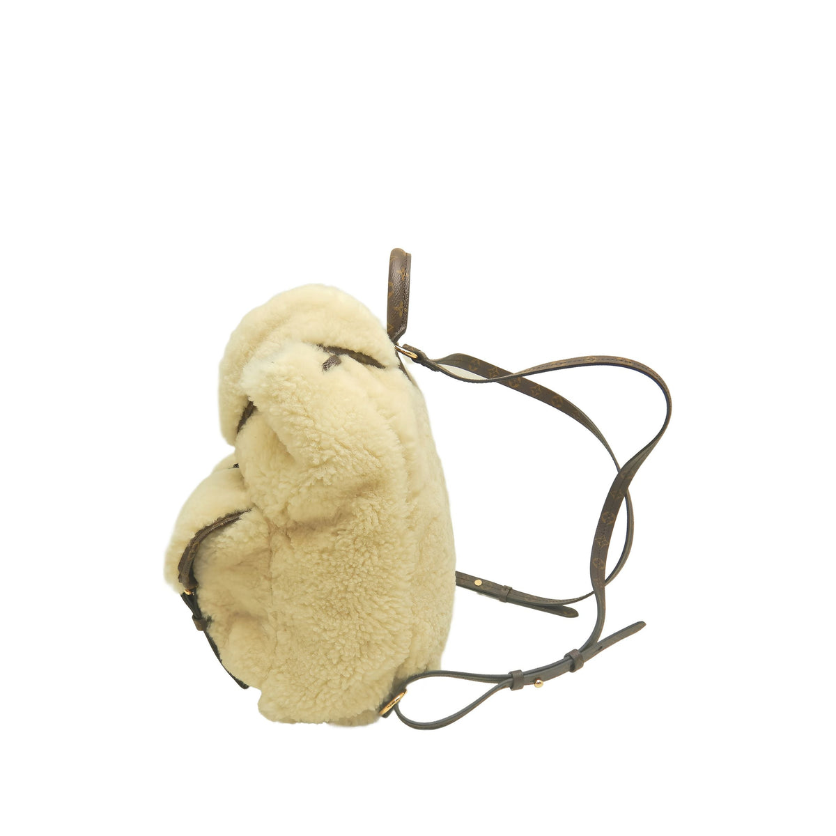 Louis Vuitton Monogram Shearling LV Ski Backpack — Beige