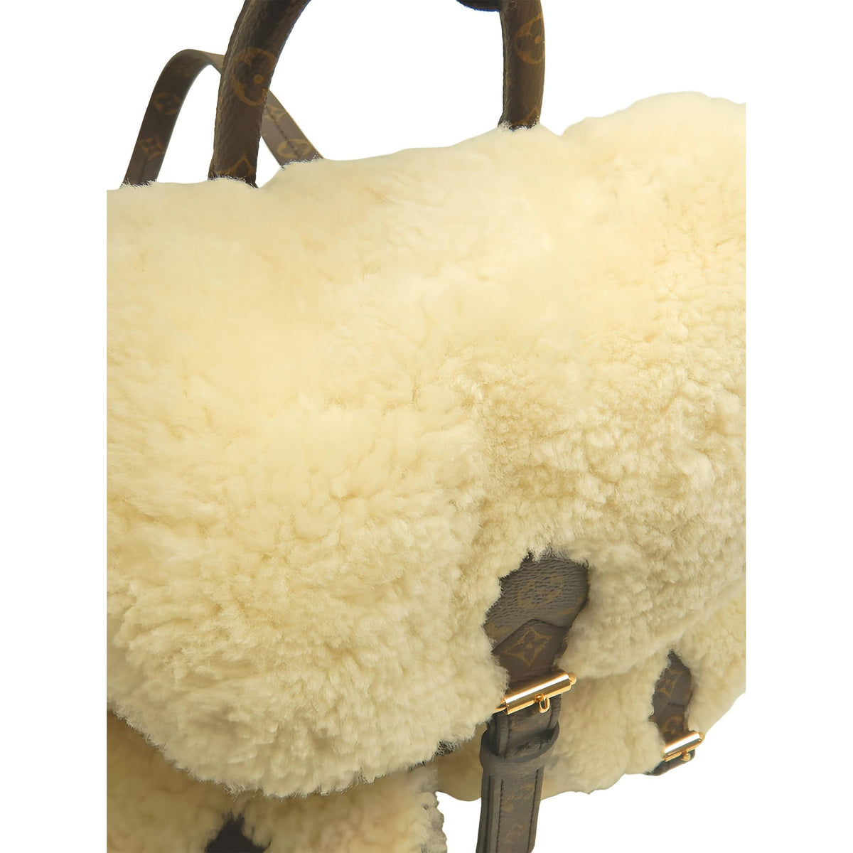 Louis Vuitton Monogram Shearling LV Ski Backpack — Beige