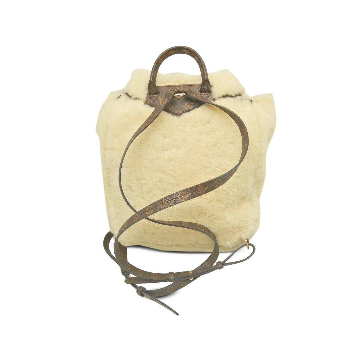 Louis Vuitton Monogram Shearling LV Ski Backpack — Beige