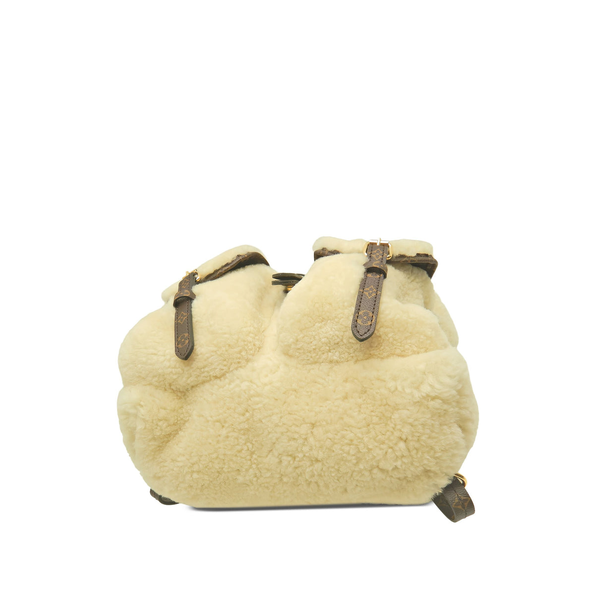 Louis Vuitton Monogram Shearling LV Ski Backpack — Beige