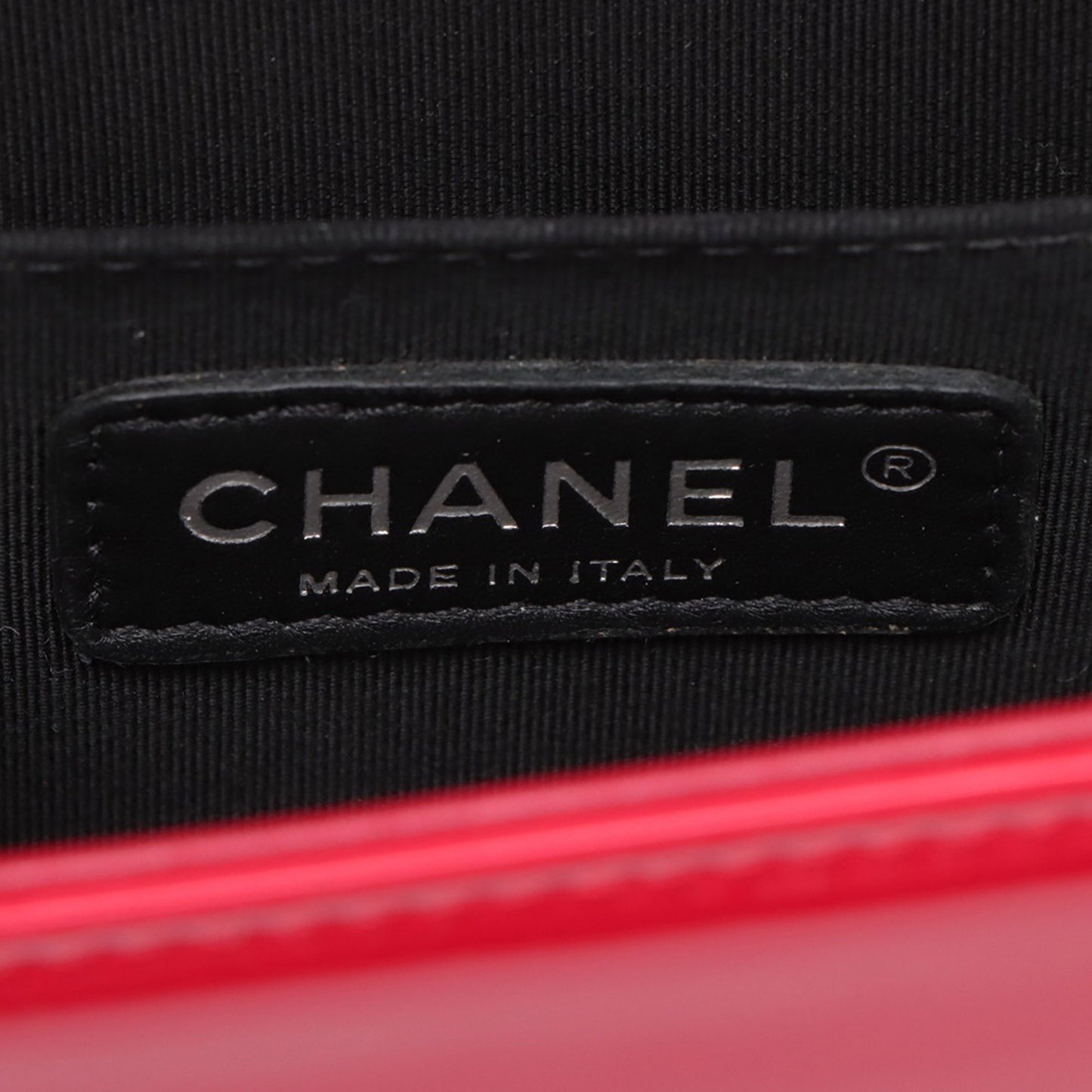 Chanel Old Medium Quilted Patent Acrylic Boy Flap