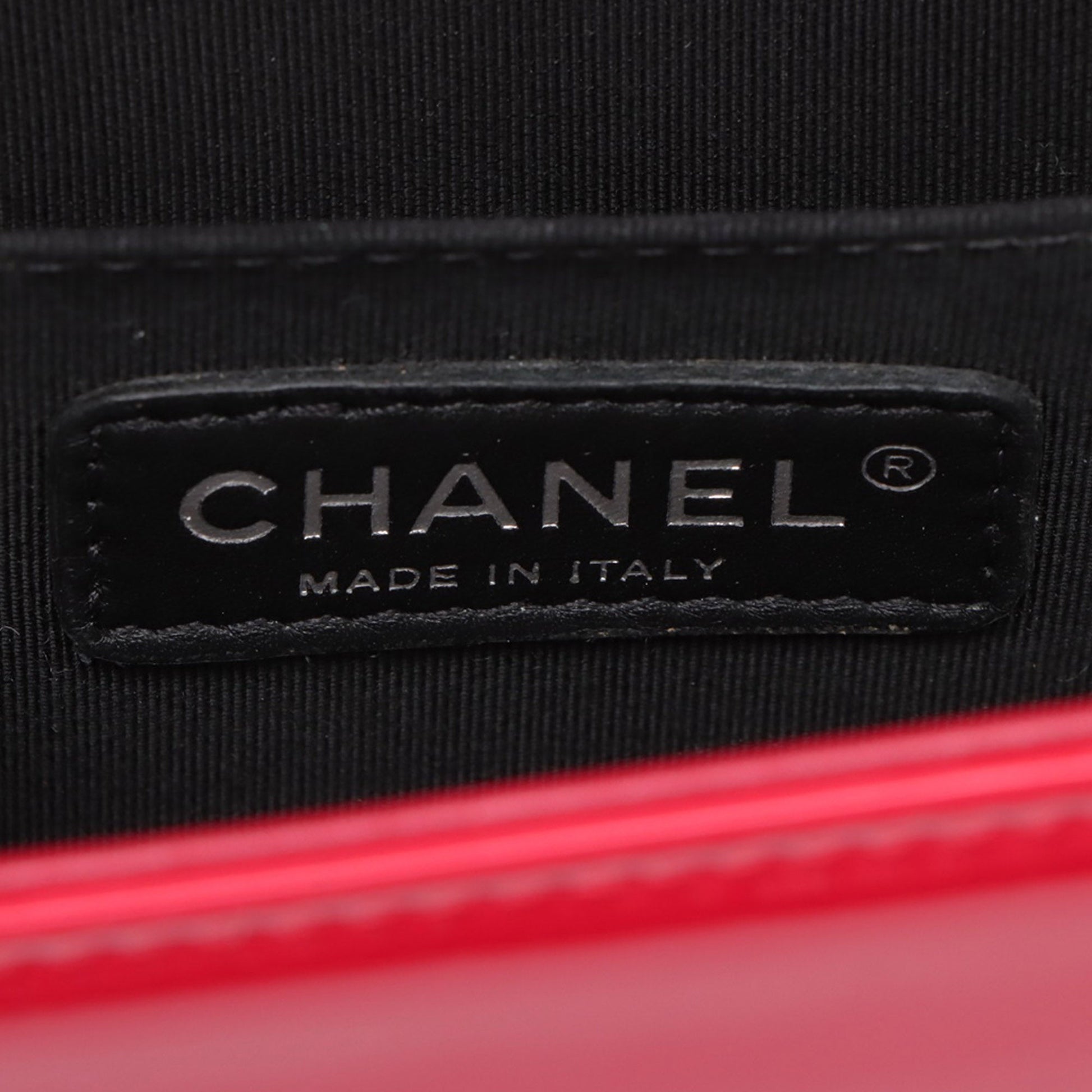 Chanel Old Medium Quilted Patent Acrylic Boy Flap