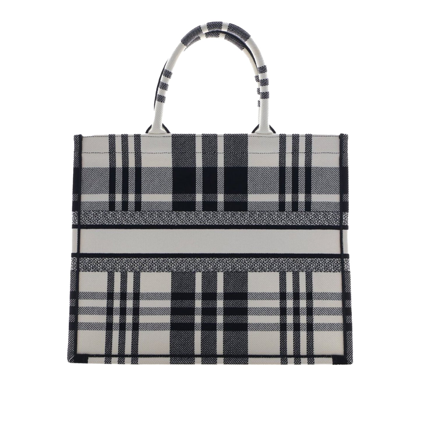 Dior Large Embroidered Canvas Check n Dior Book Tote