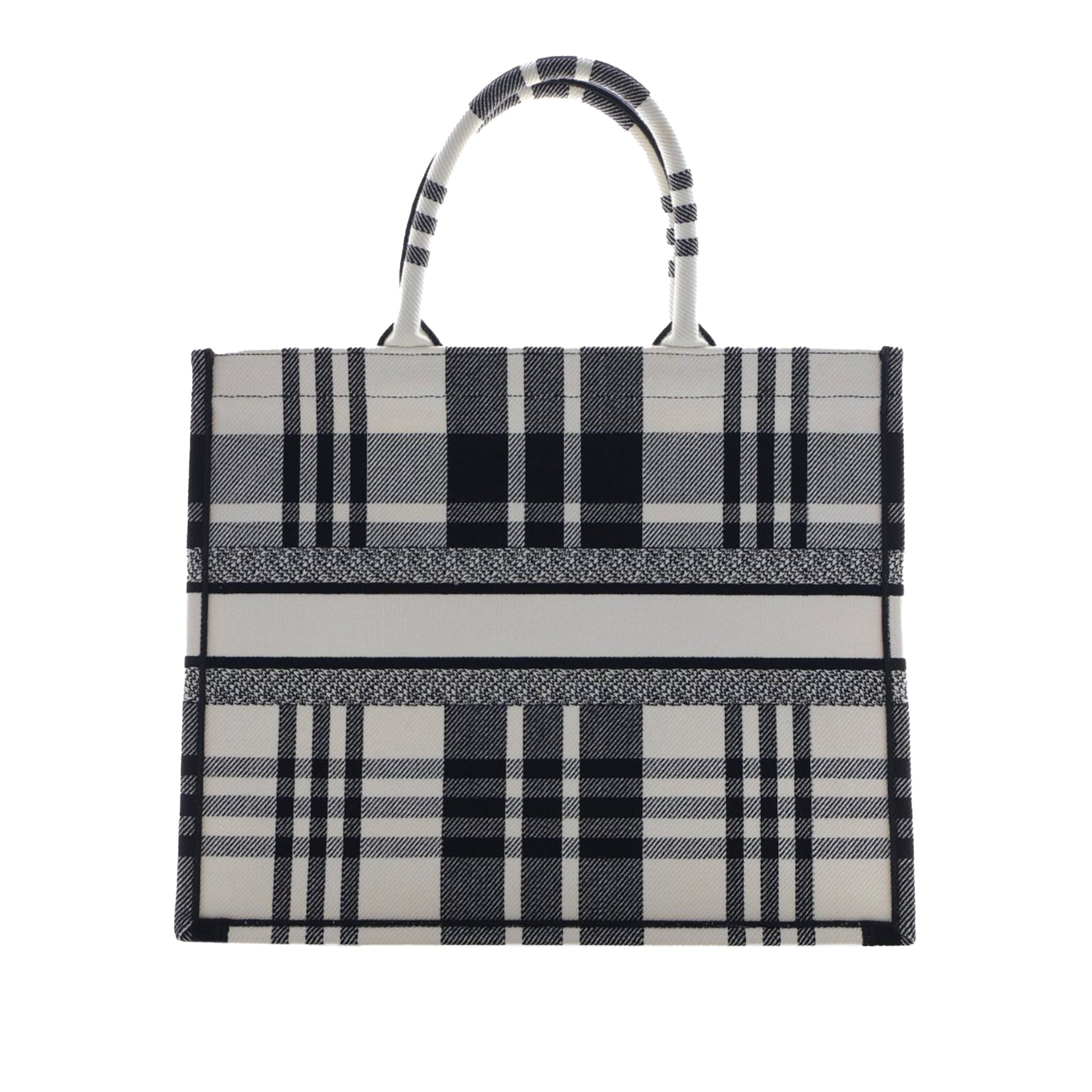 Dior Large Embroidered Canvas Check n Dior Book Tote