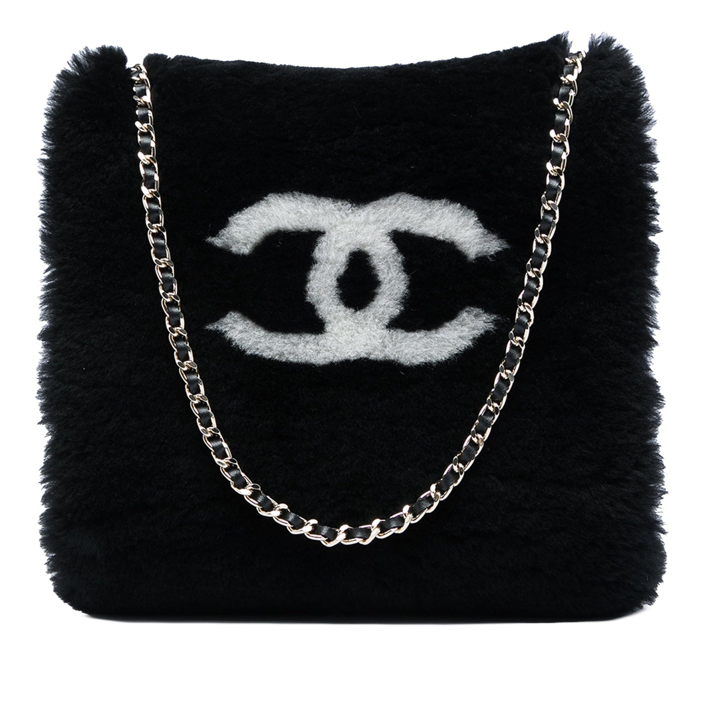 Chanel CC Shearling Muff Shoulder Bag