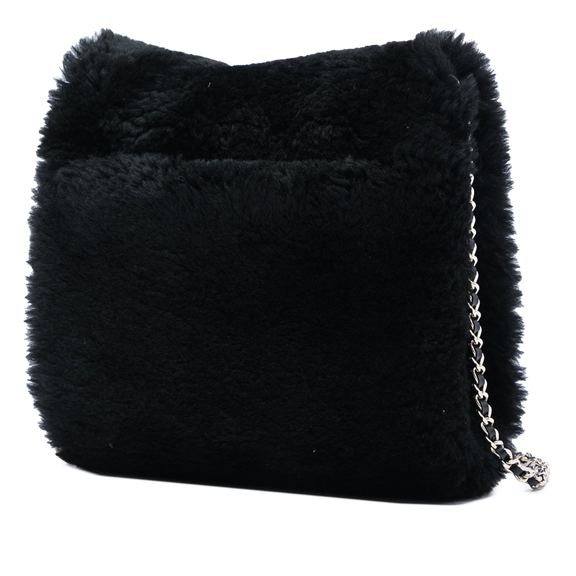 Chanel CC Shearling Muff Shoulder Bag