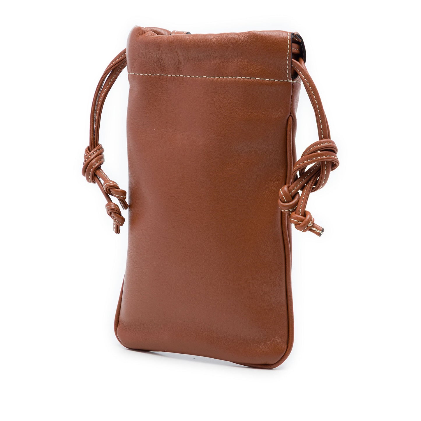 Celine Smooth Calfskin Cuir Triomphe Drawstring Phone Holder Crossbody