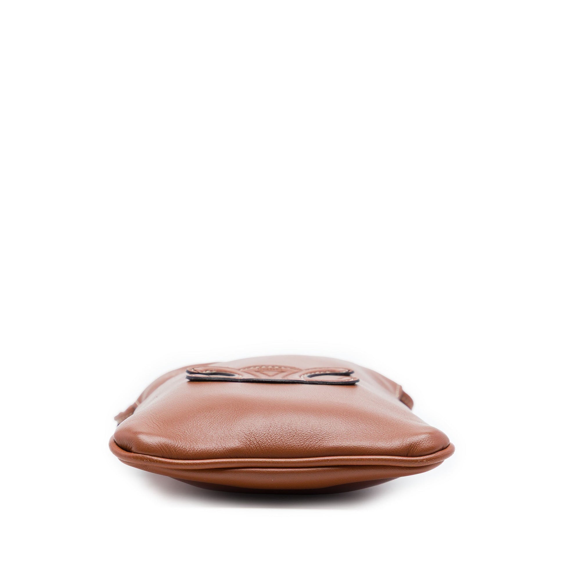 Celine Smooth Calfskin Cuir Triomphe Drawstring Phone Holder Crossbody
