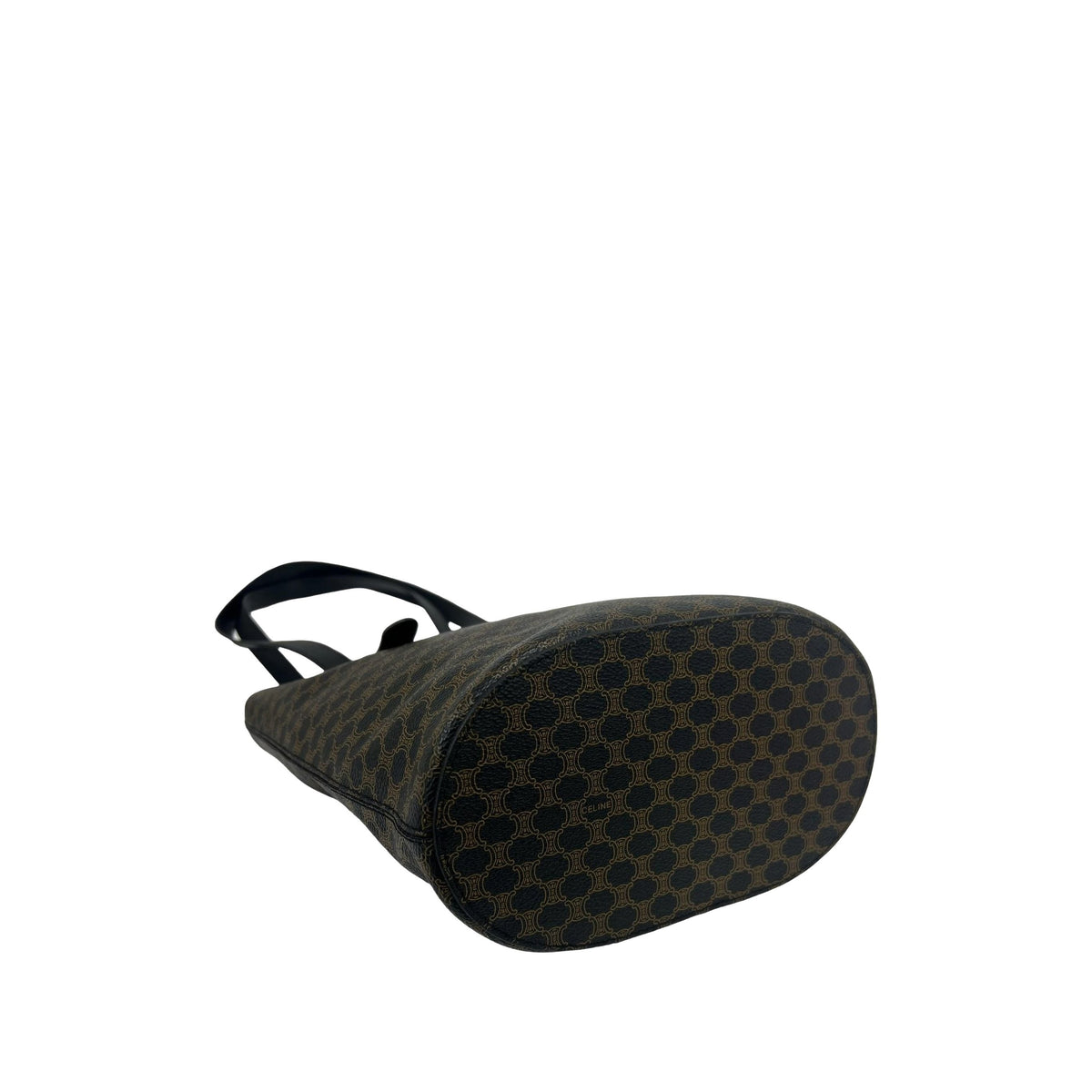 Celine Macadam Coated Canvas Tote — Black