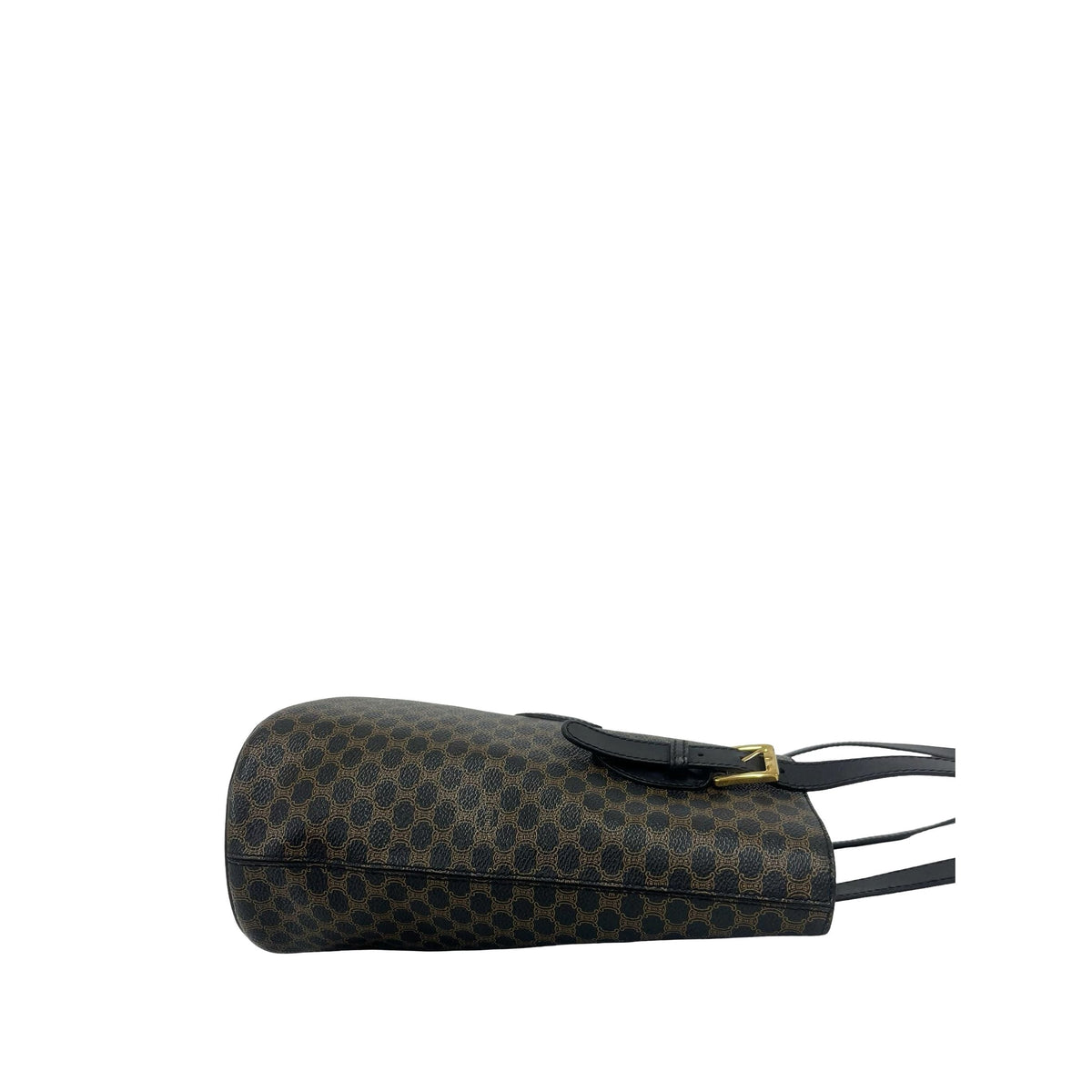 Celine Macadam Coated Canvas Tote — Black