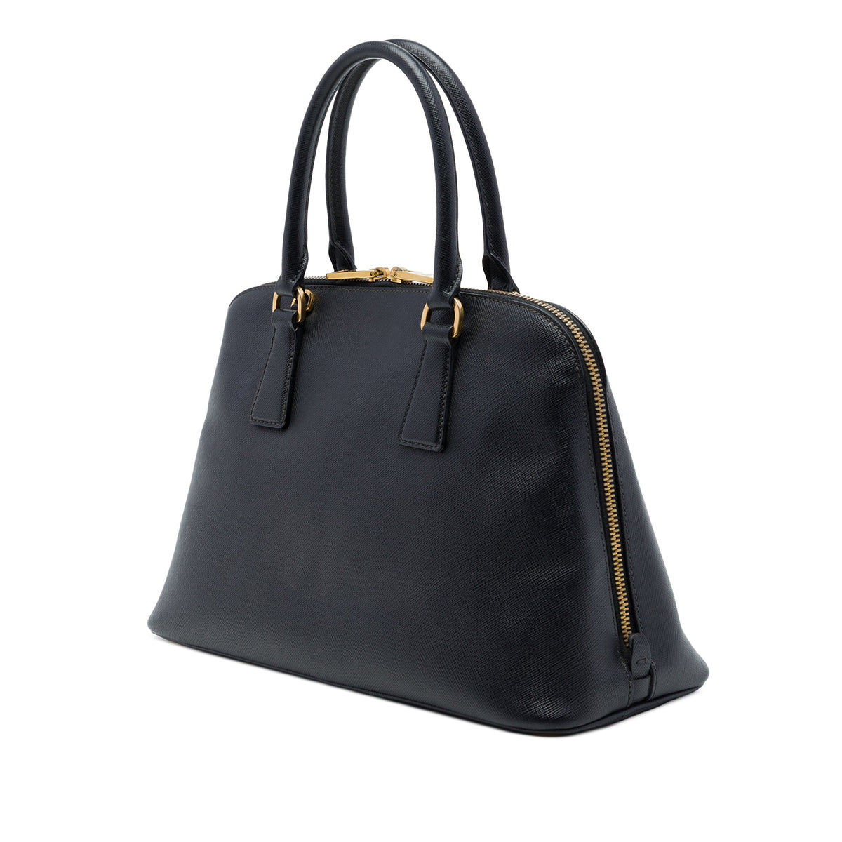 Prada Medium Saffiano Lux Promenade Satchel — Black