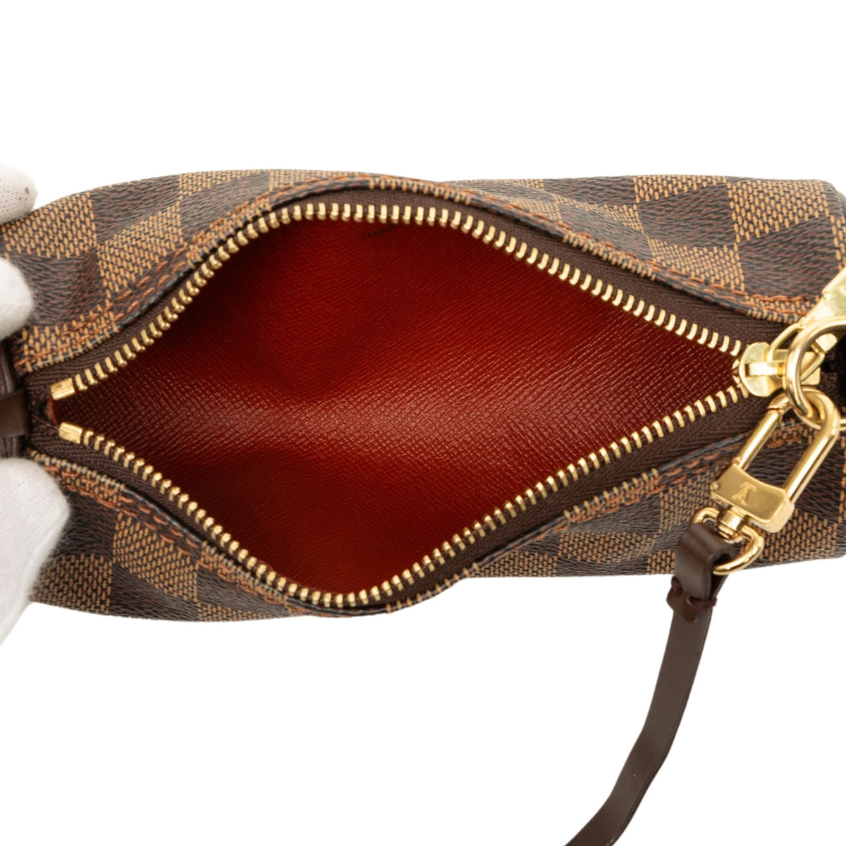 Louis Vuitton Damier Ebene Papillon Pochette — Brown