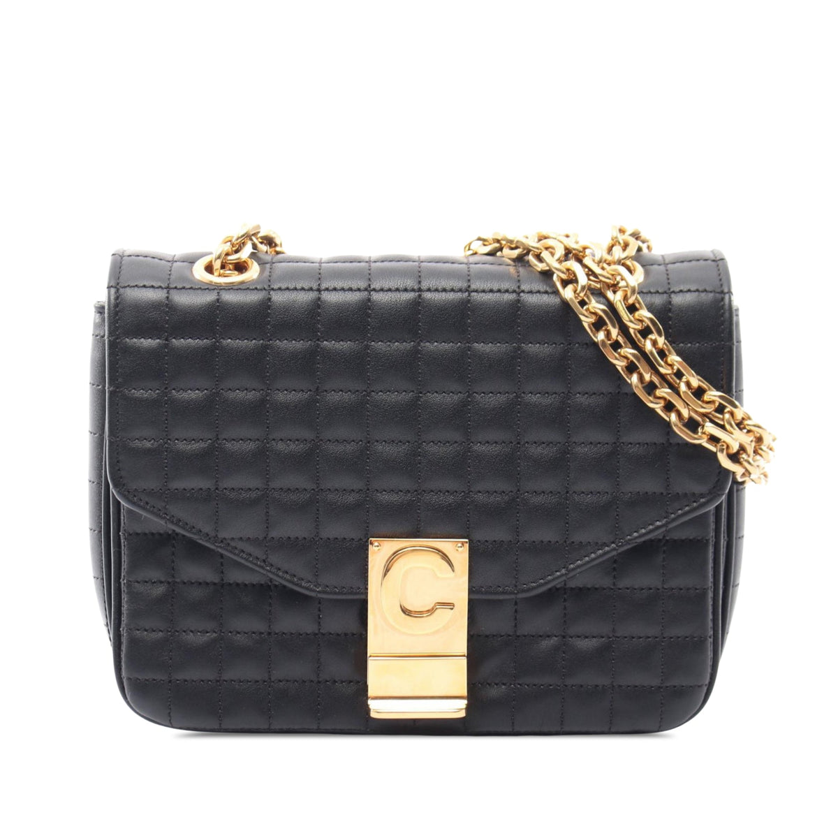 Celine Small C Quilted Leather Shouder Bag