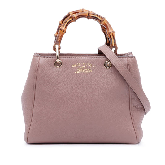 Gucci Mini Calfskin Bamboo Shopper Satchel