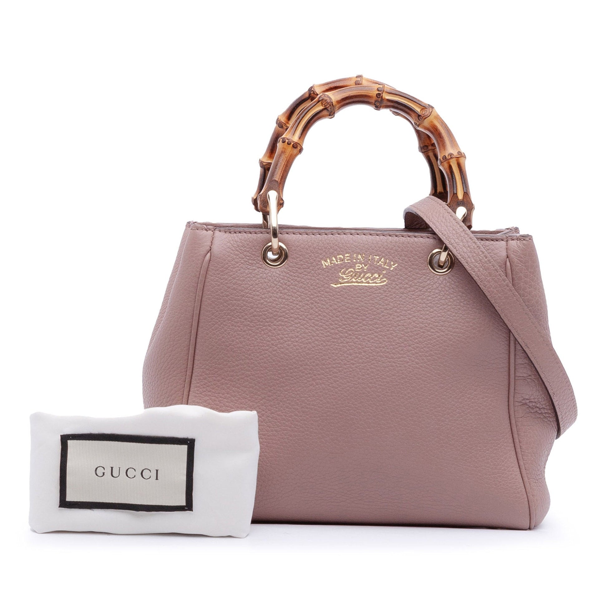 Gucci Mini Calfskin Bamboo Shopper Satchel